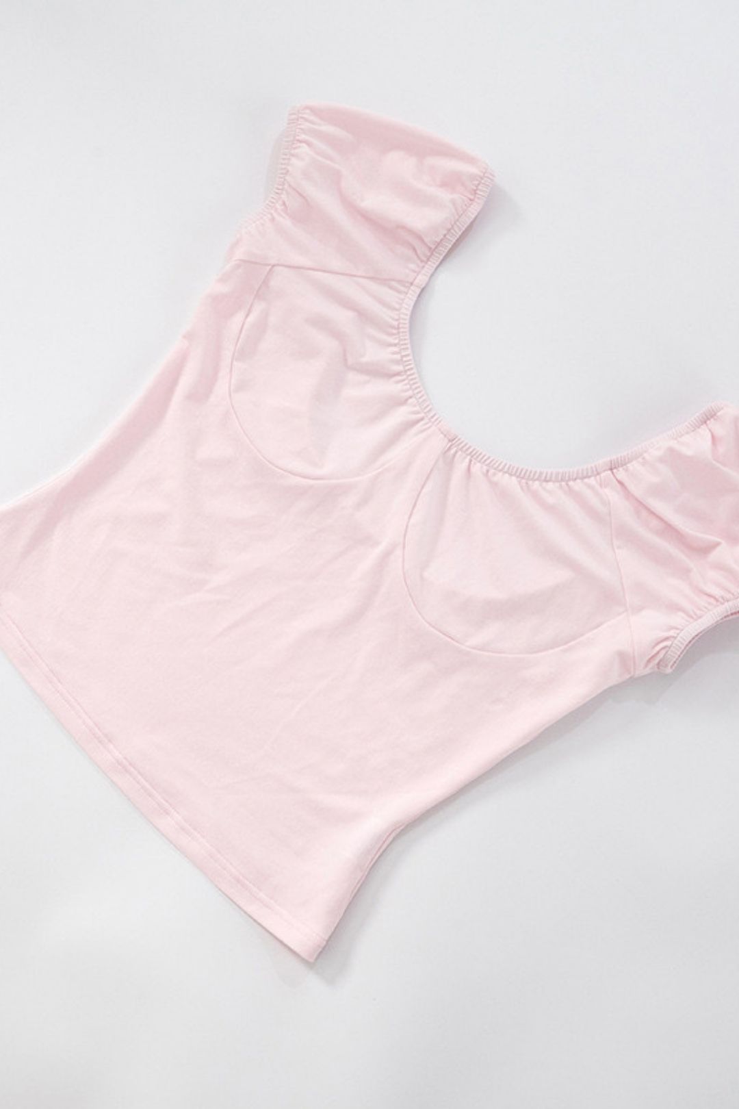 New Solid Color Short-sleeved V-neck Simple Backless Casual Top T-shirt