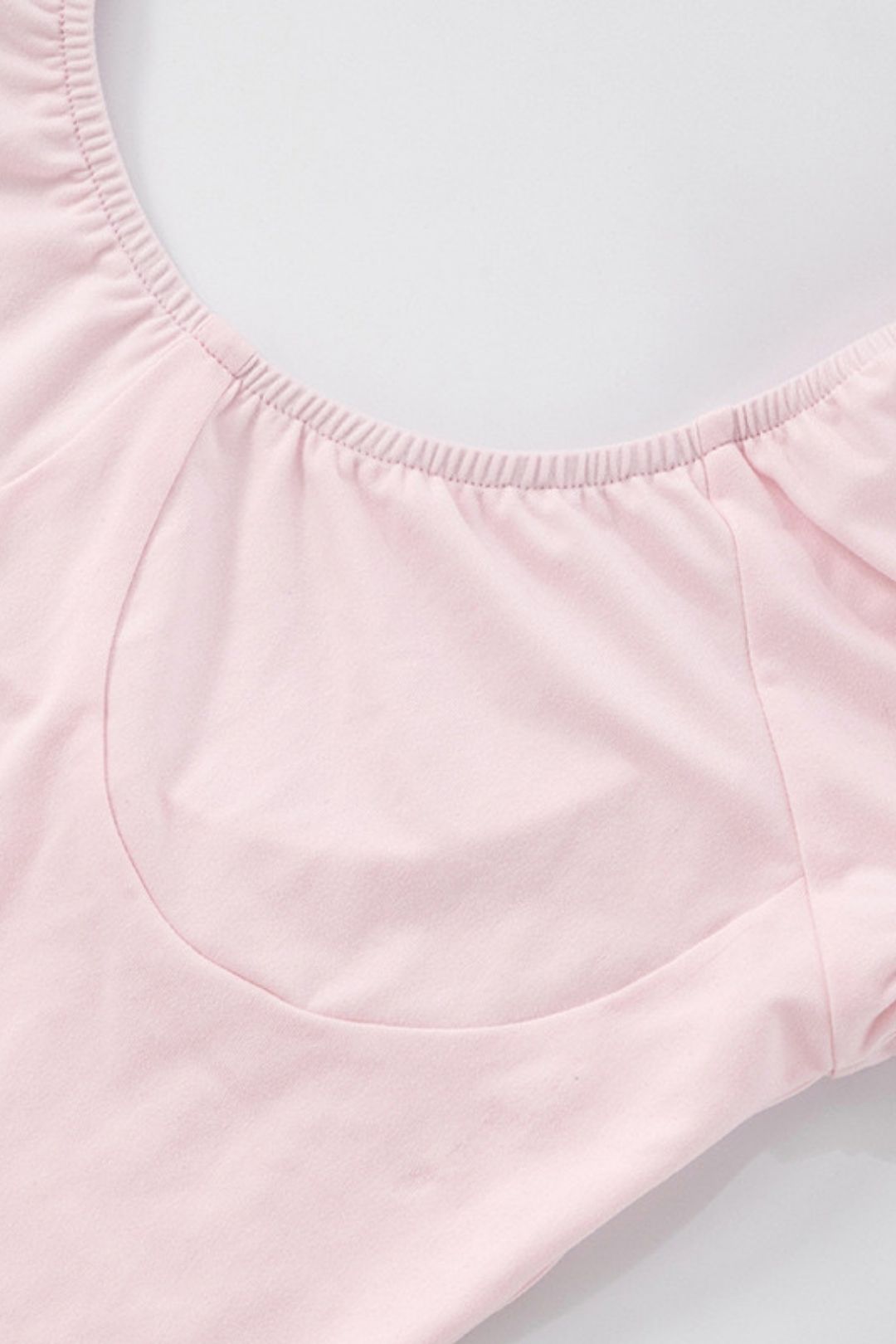 New Solid Color Short-sleeved V-neck Simple Backless Casual Top T-shirt