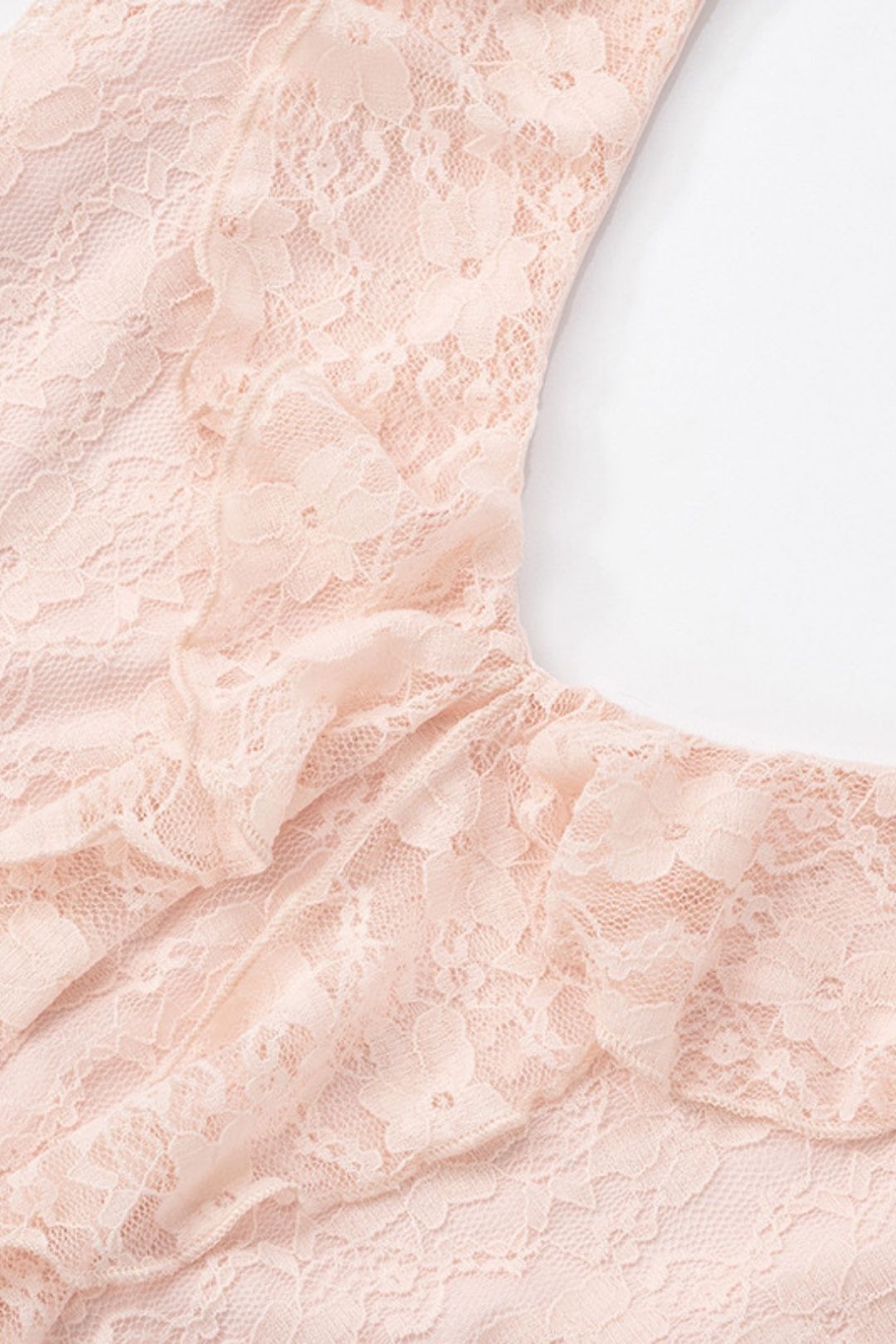 New Solid Color V-neck Sexy Lace Dress