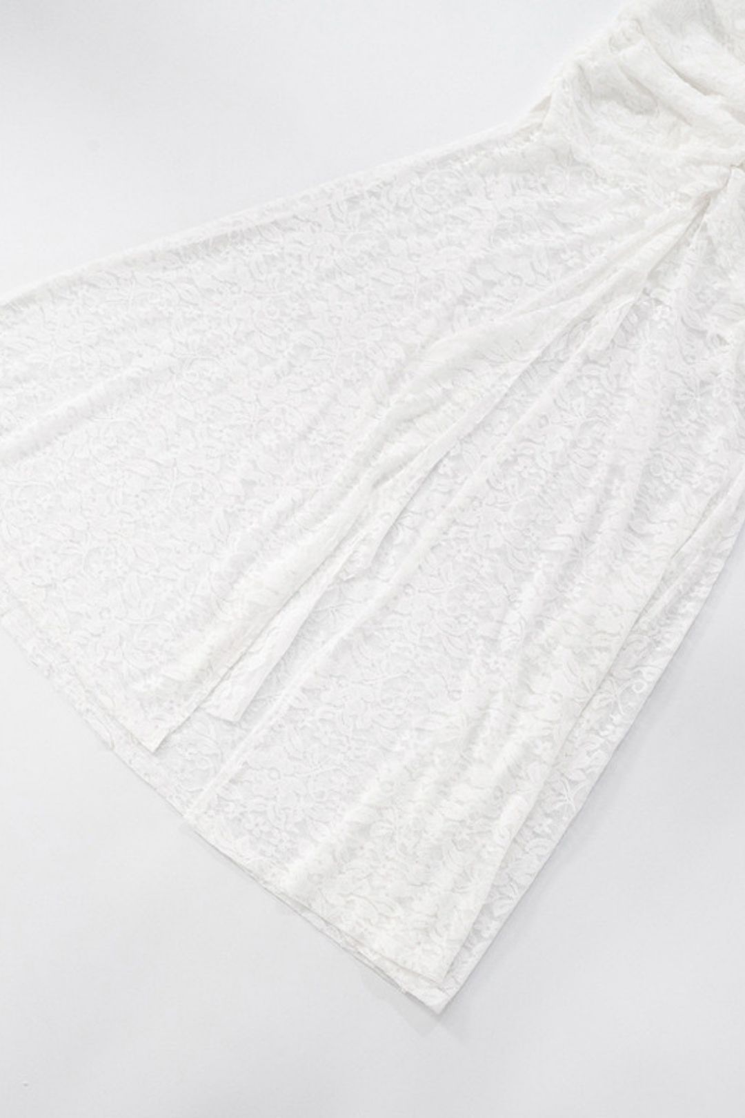 Solid Pure Color Lace Backless Slit Sexy Dress