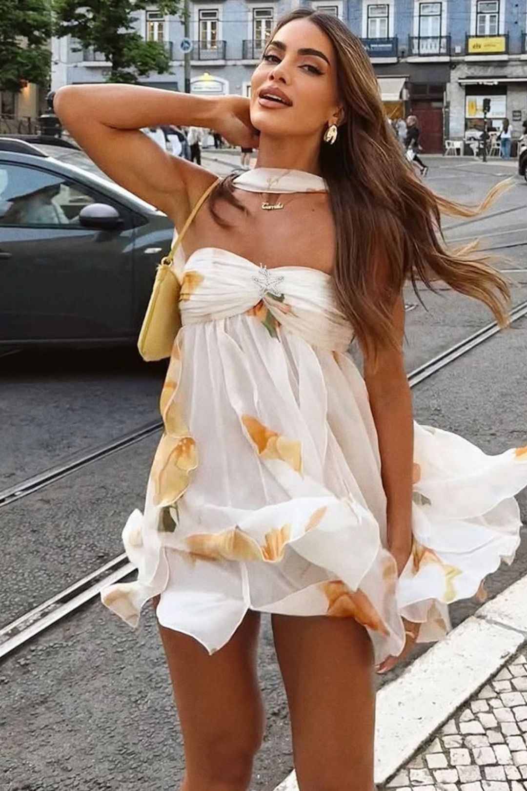 Sexy Halterneck Backless Asymmetrical Skirt Short Dress