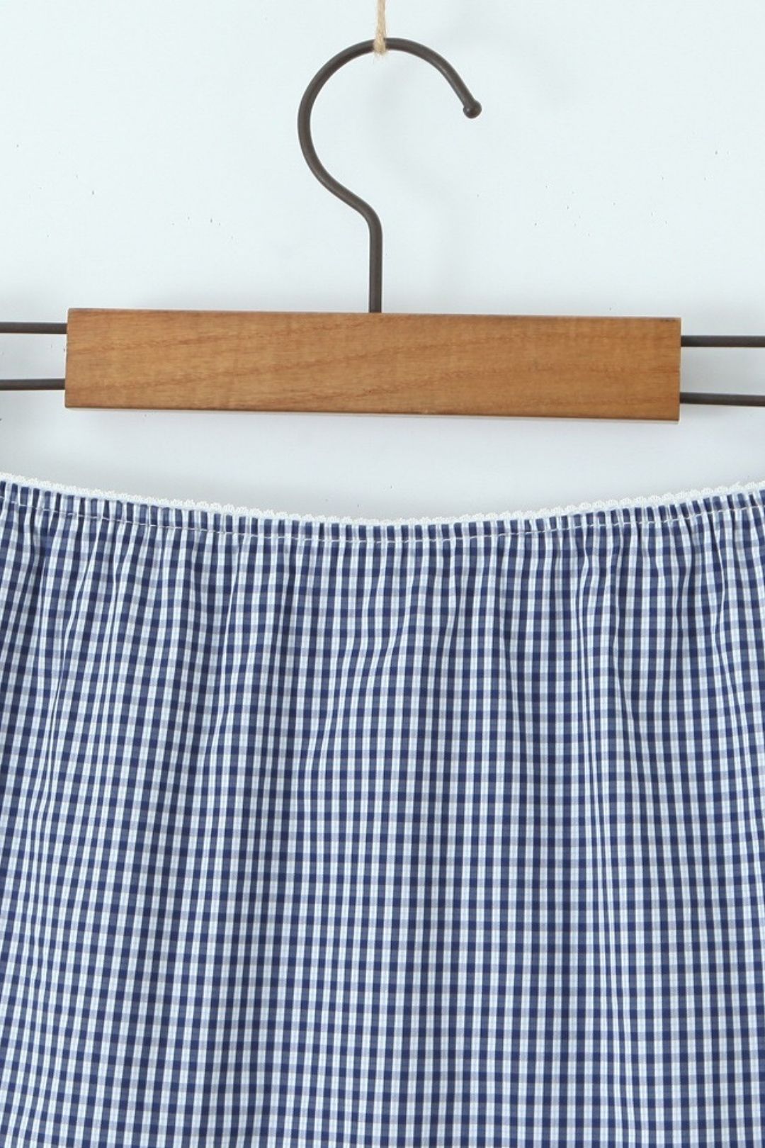 Plaid 2-piece Set Sexy Slim Short-sleeved Shirt + Chic Bow Mini Skirt