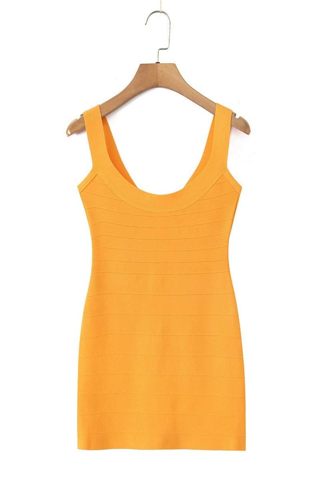 U-neck Chic Sleeveless Short Knitted Dress