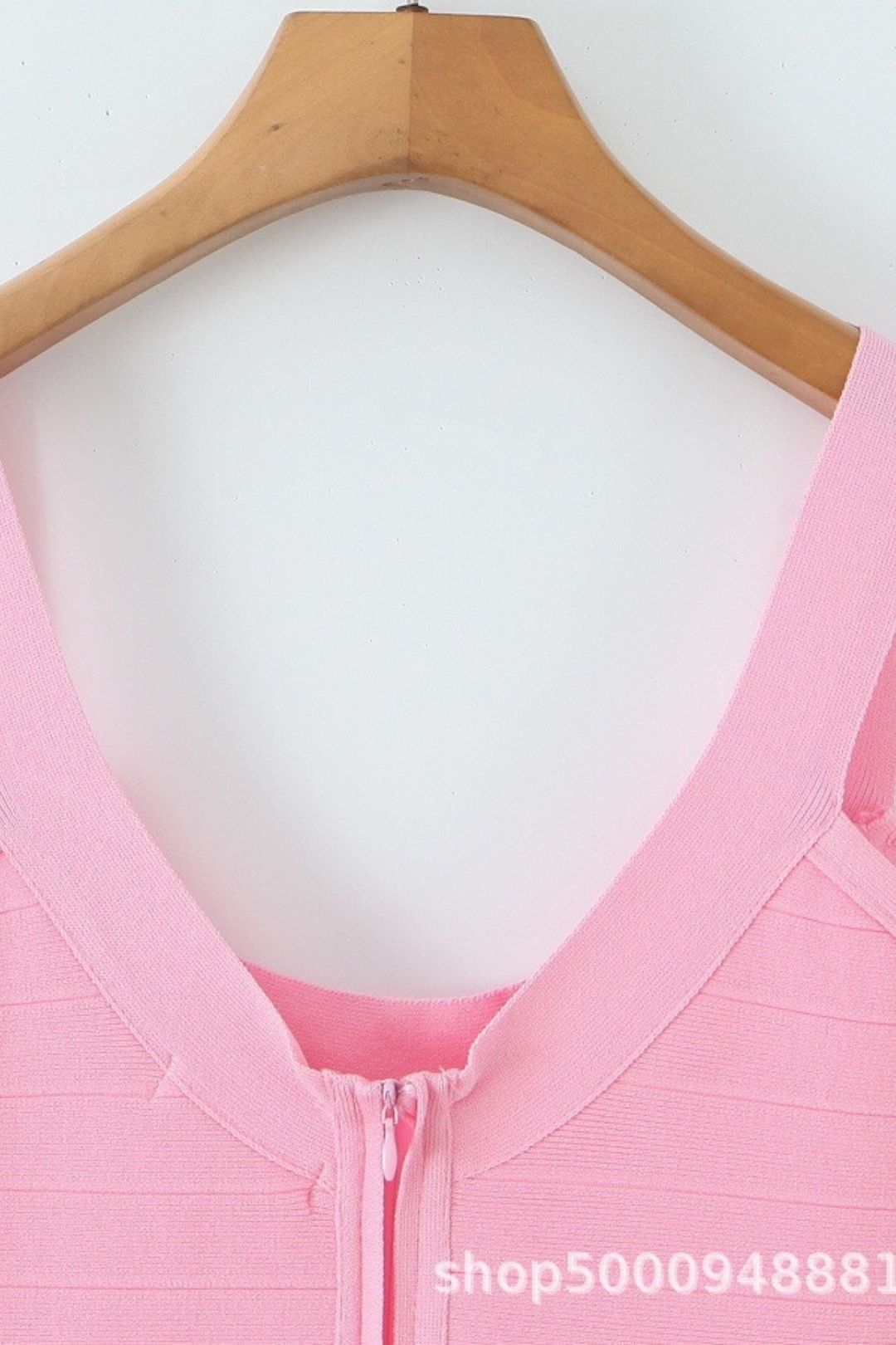 U-neck Chic Sleeveless Short Knitted Dress