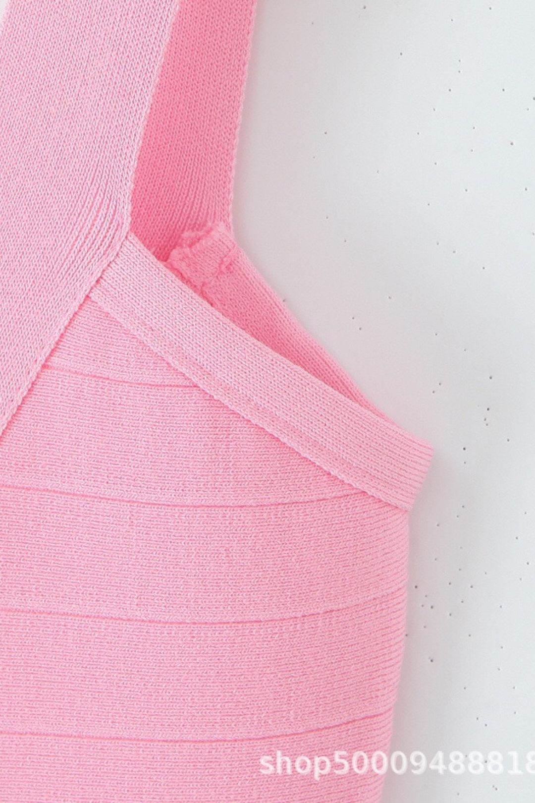 U-neck Chic Sleeveless Short Knitted Dress