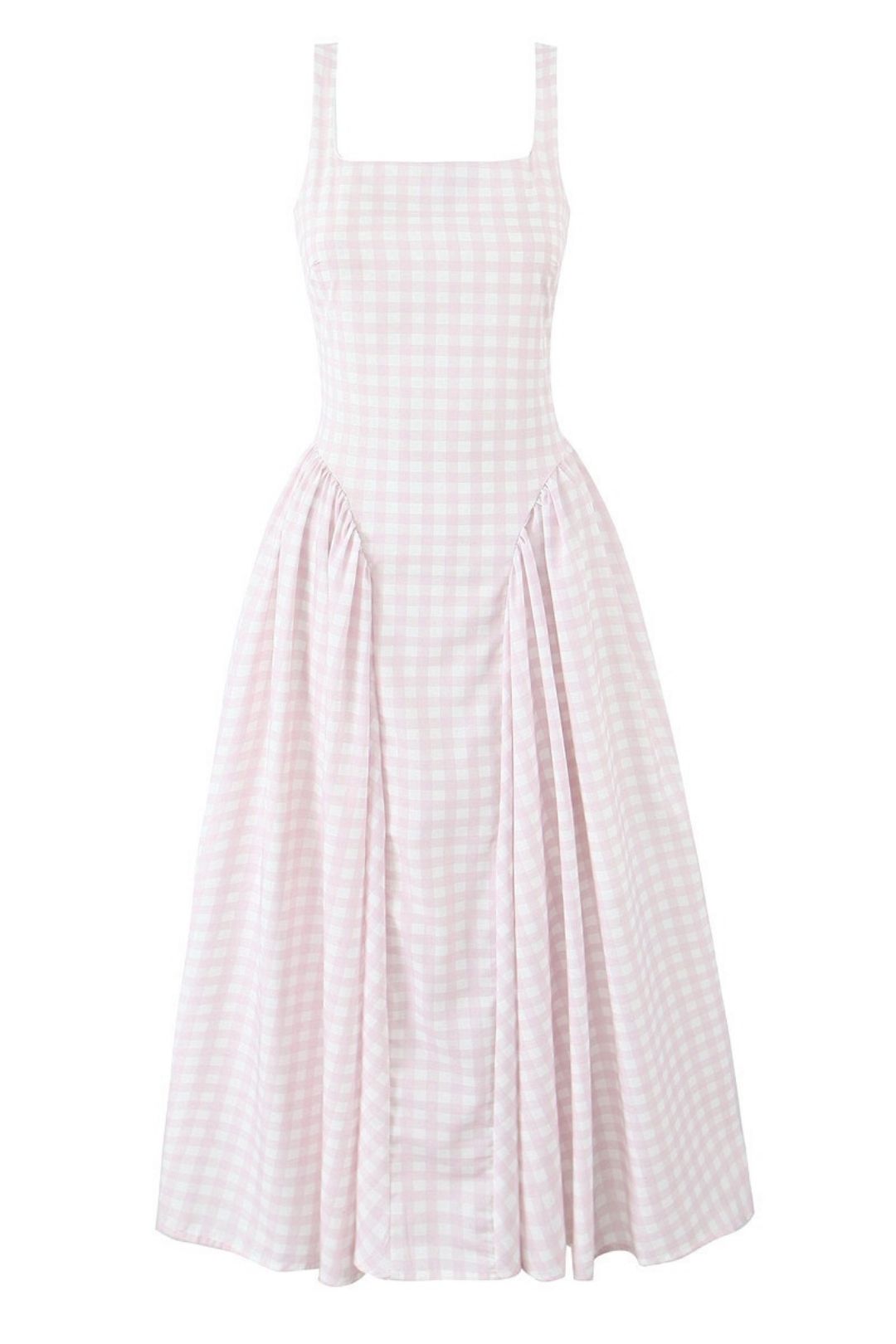 Plaid Yarn-dyed Mid-length Vest Dress