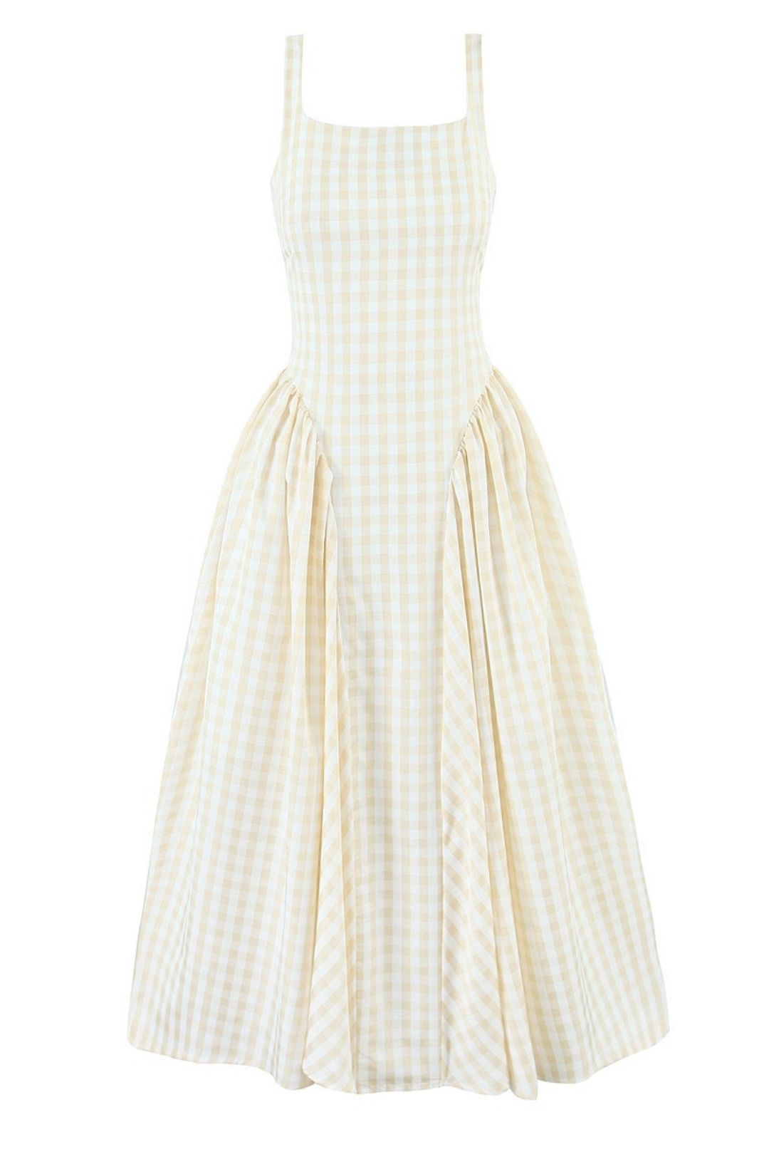 Plaid Yarn-dyed Mid-length Vest Dress