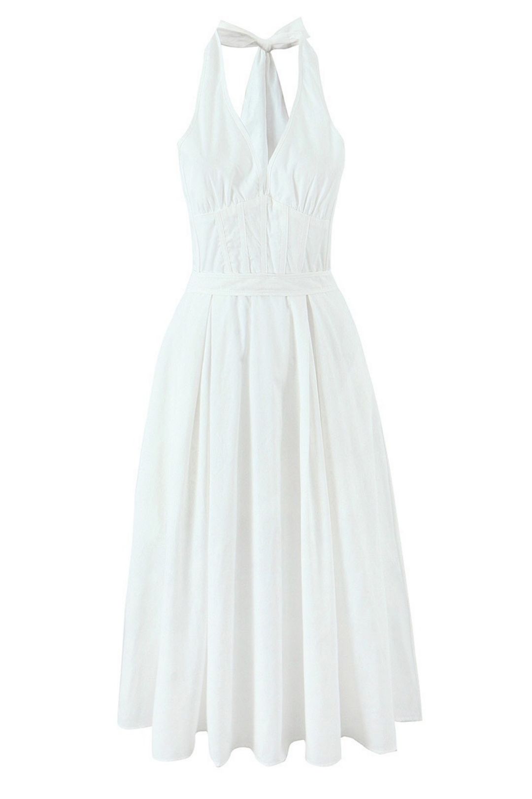 Sleeveless Long Dress French Halter Neck V-neck Temperament Evening Dress