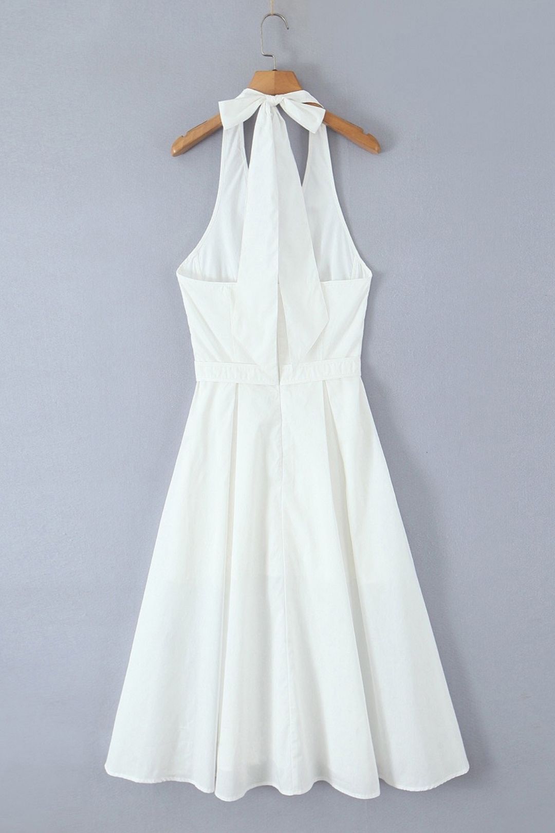 Sleeveless Long Dress French Halter Neck V-neck Temperament Evening Dress