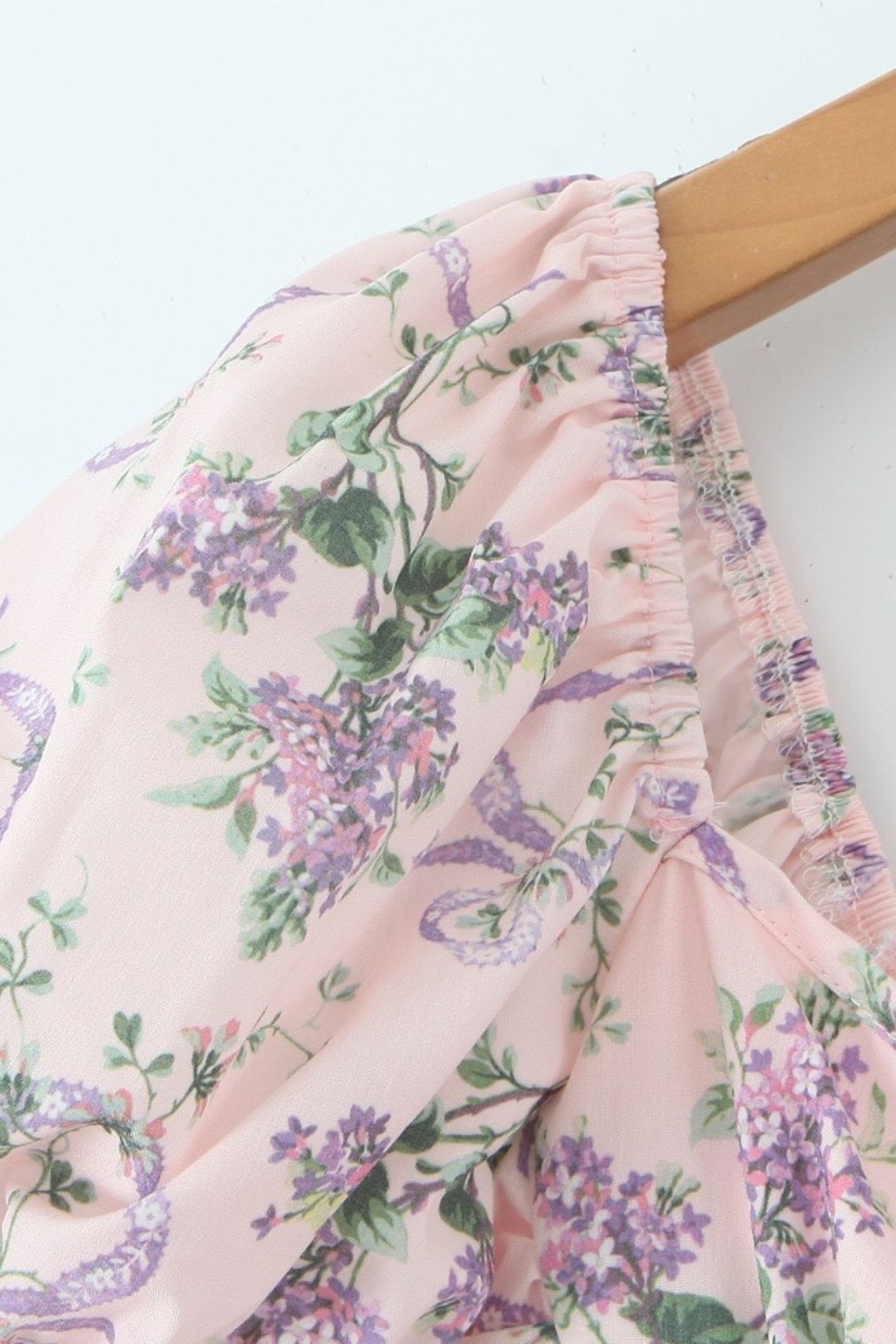 Puff Sleeve Mid-length French Square Neck Sexy Backless Dress