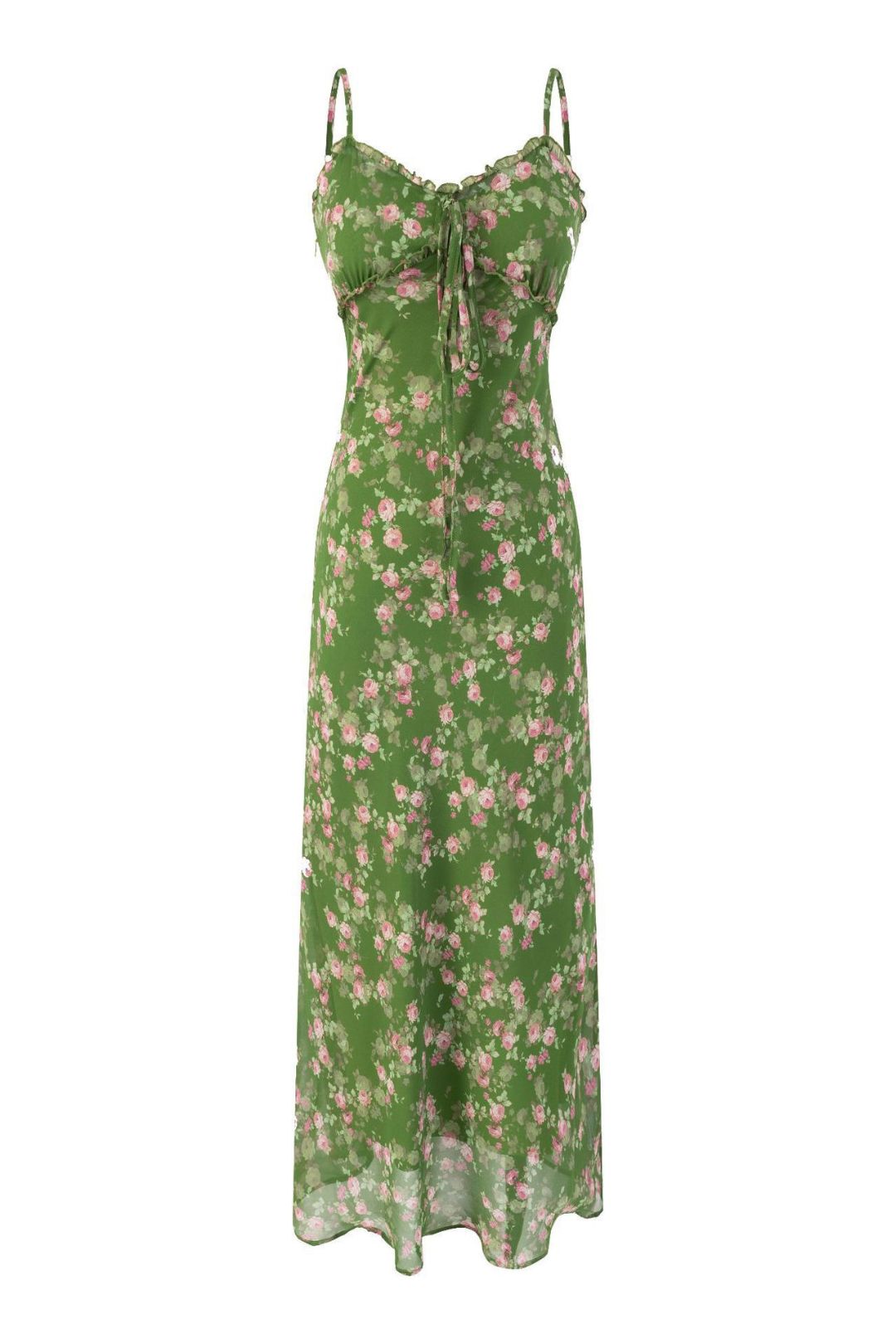 Backless Suspender Dress French V-neck Sexy Slim Midi Dress