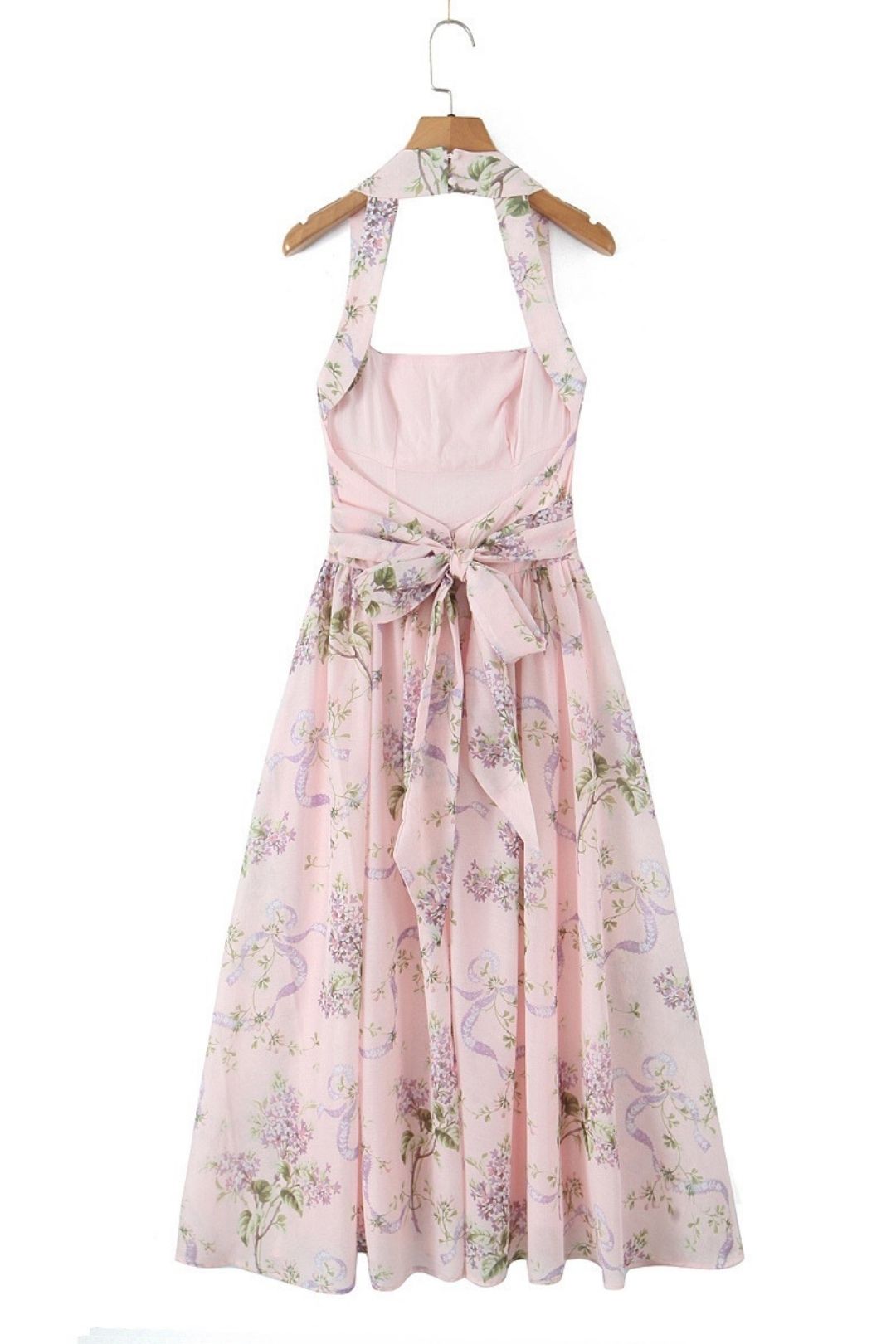 Halter Neck Square Neck Sexy Slim Mid-length Dress