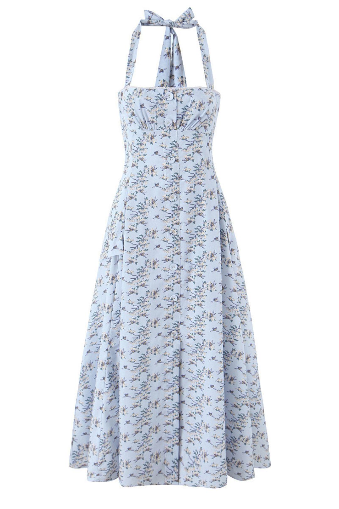 Elegant Sleeveless Suspender Midi Dress