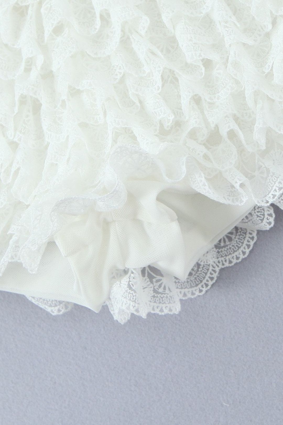 Bow Heavy Lace Skirt Pant