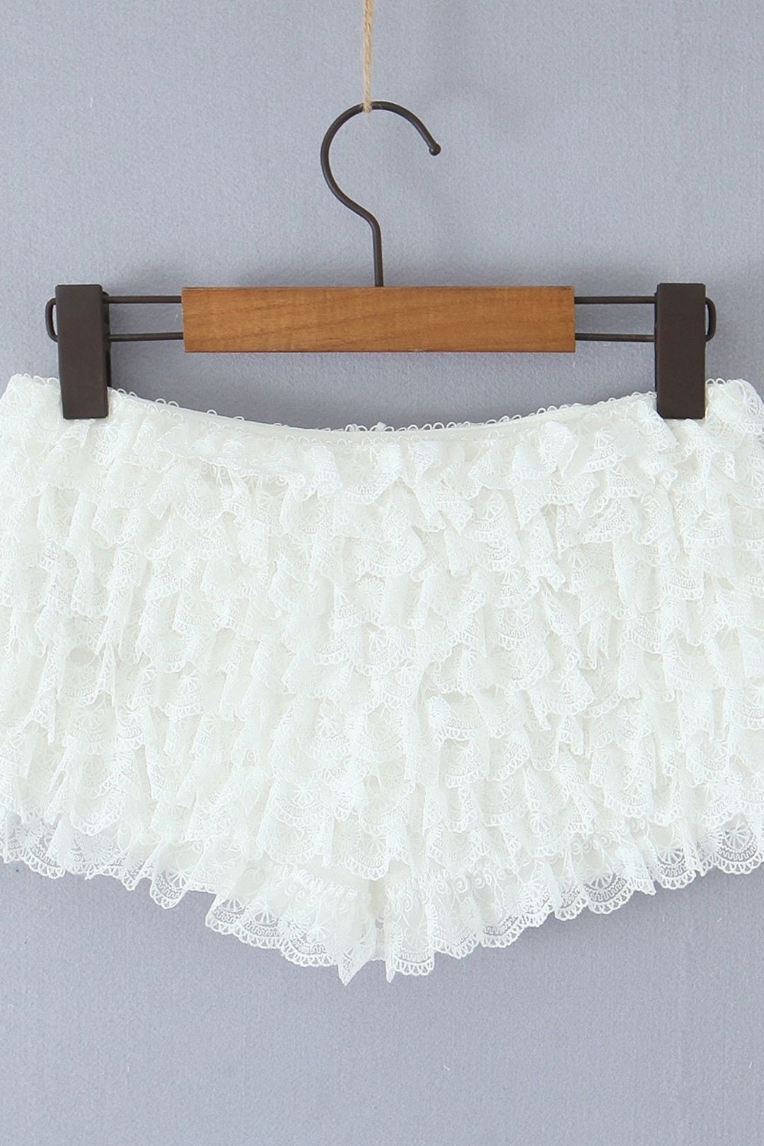Bow Heavy Lace Skirt Pant