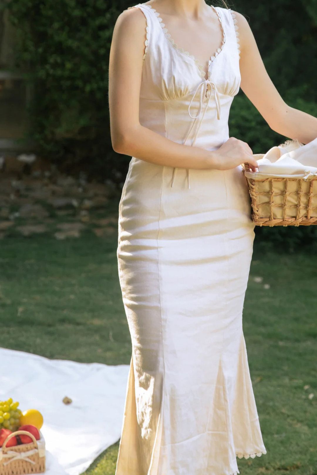 French Sexy Backless Fishtail Dress