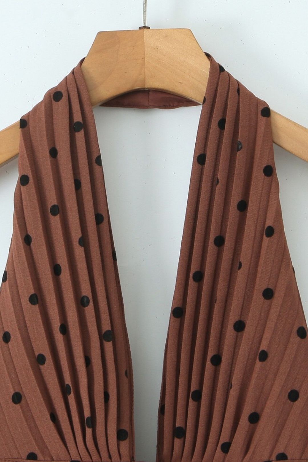 Halter Dress Retro Sexy Deep V Neck Slim Backless Mini Dress