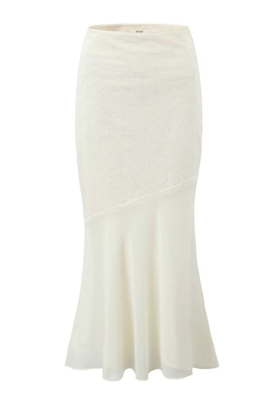 Button-up Beige Vest High-waisted Slimming Fishtail Hip-wrapped Skirt Set