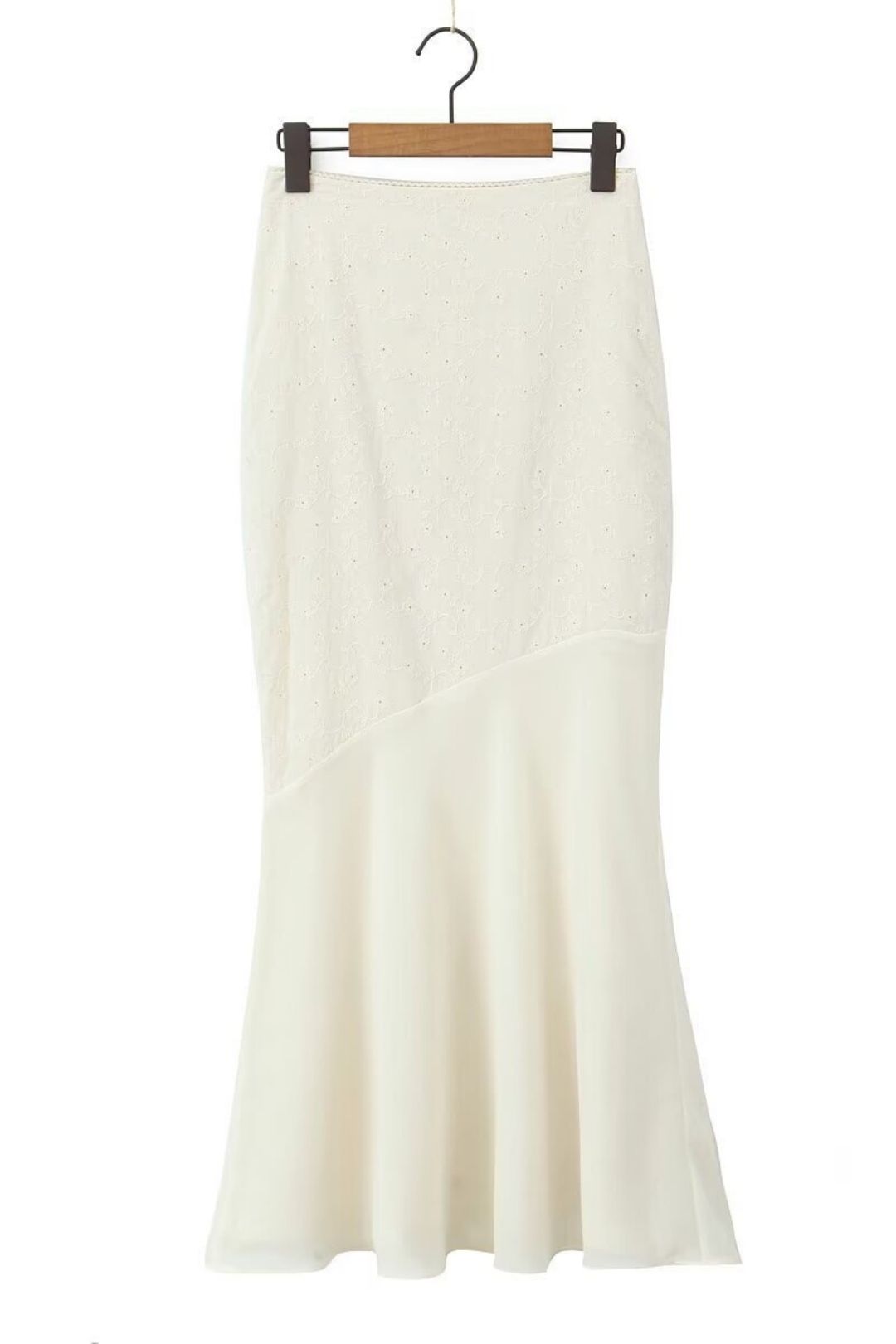 Button-up Beige Vest High-waisted Slimming Fishtail Hip-wrapped Skirt Set