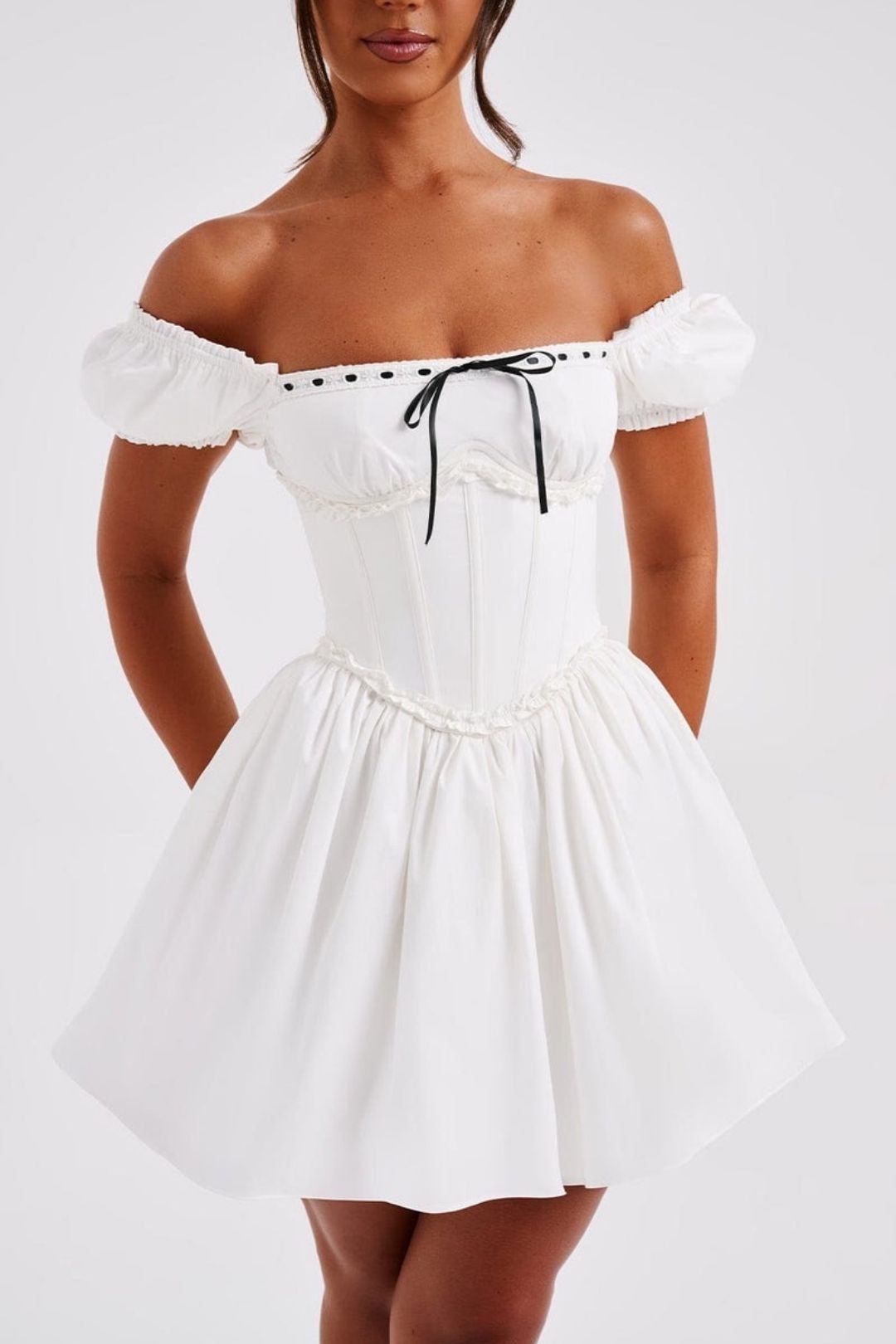 Square Neck Sexy Backless Short Dress