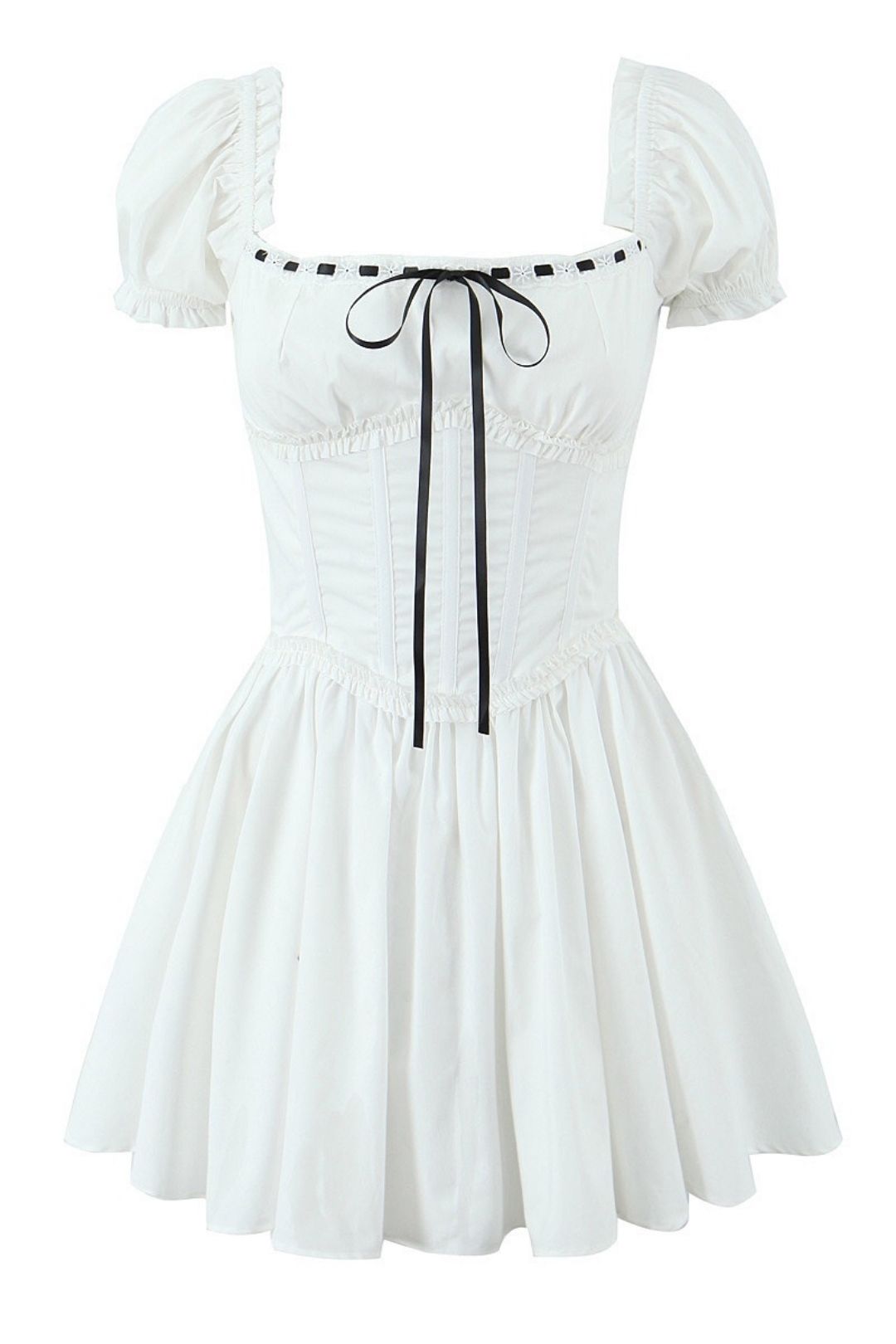 Square Neck Sexy Backless Short Dress