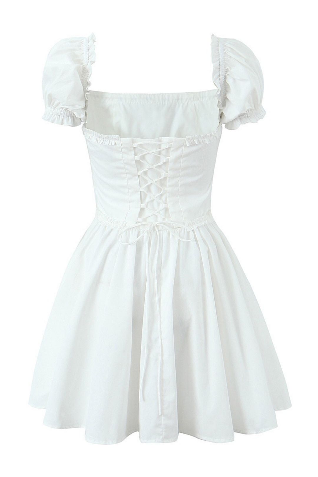 Square Neck Sexy Backless Short Dress