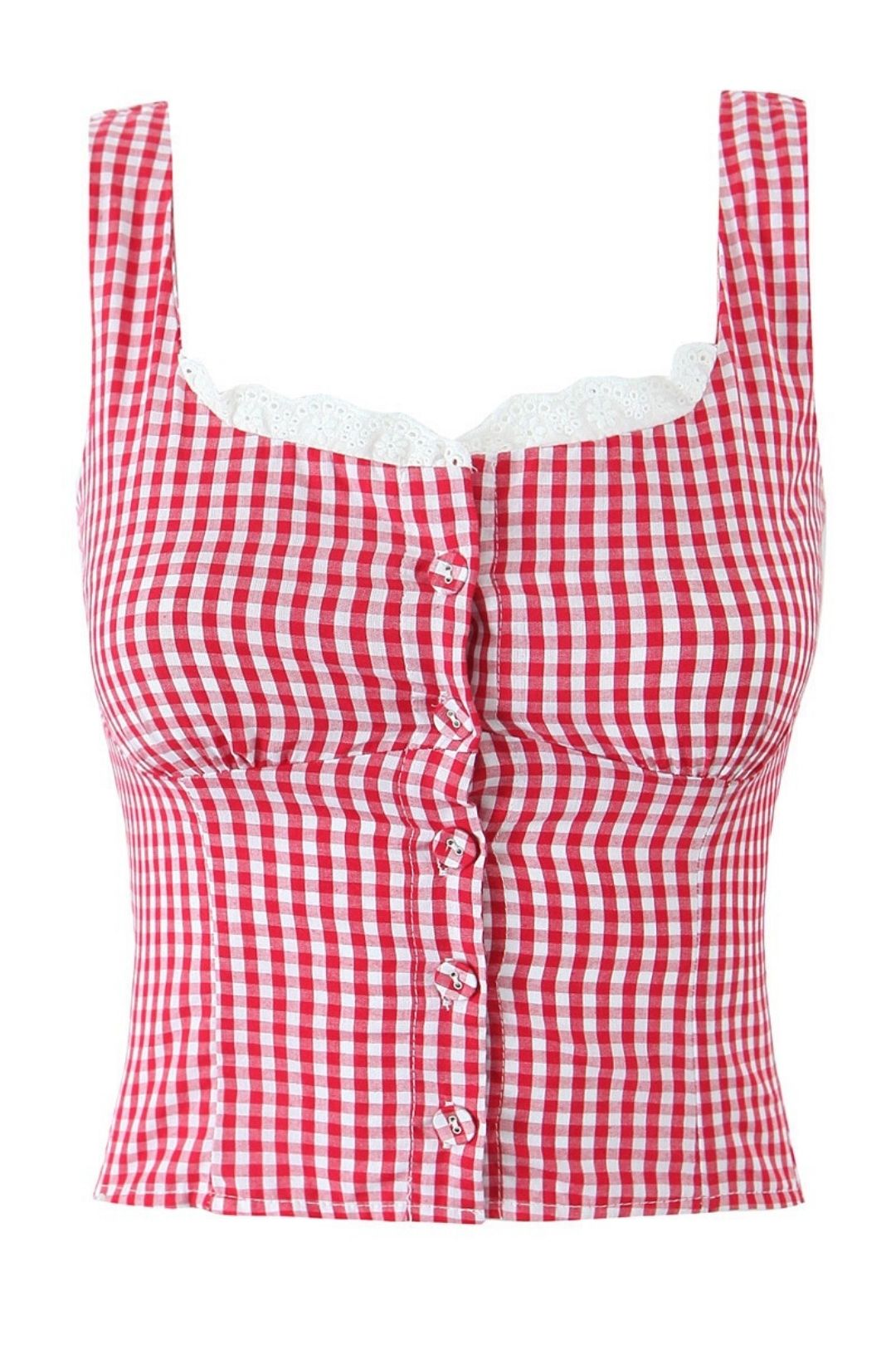 Lace Edge Sleeveless Top Flower Bud Shorts Set