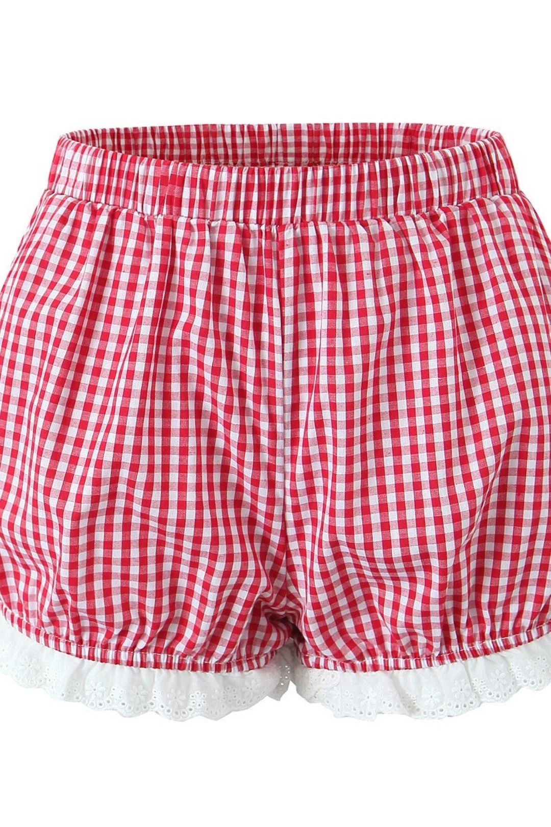 Lace Edge Sleeveless Top Flower Bud Shorts Set