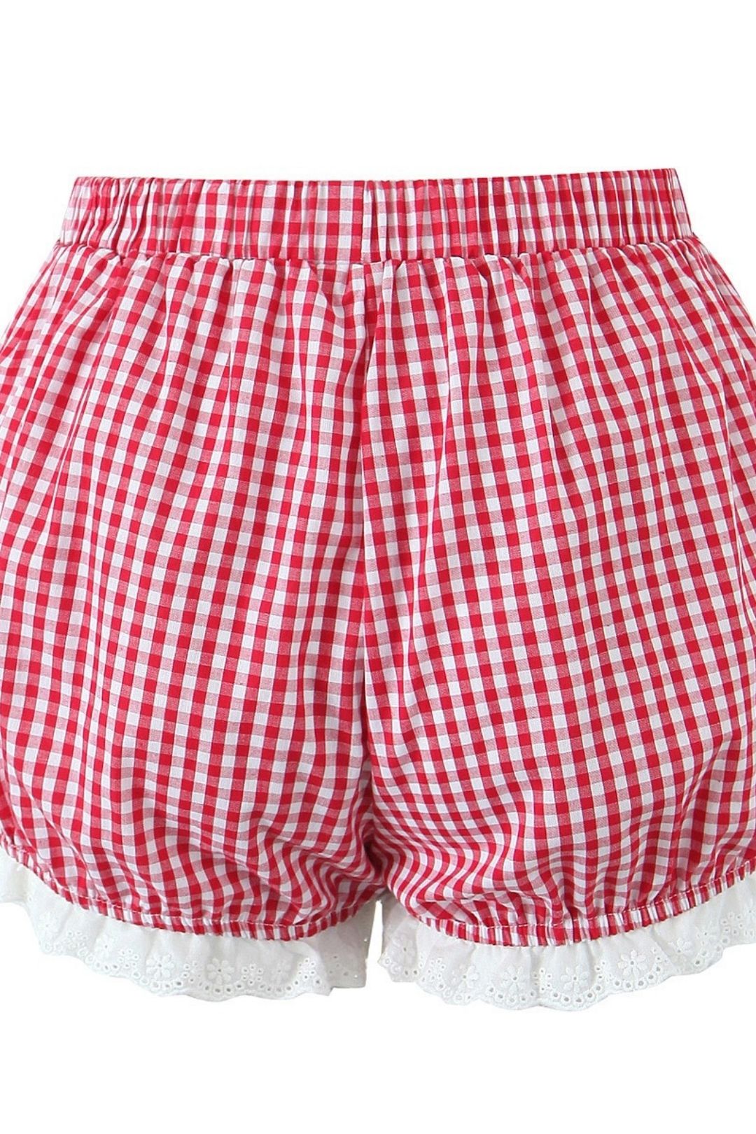 Lace Edge Sleeveless Top Flower Bud Shorts Set