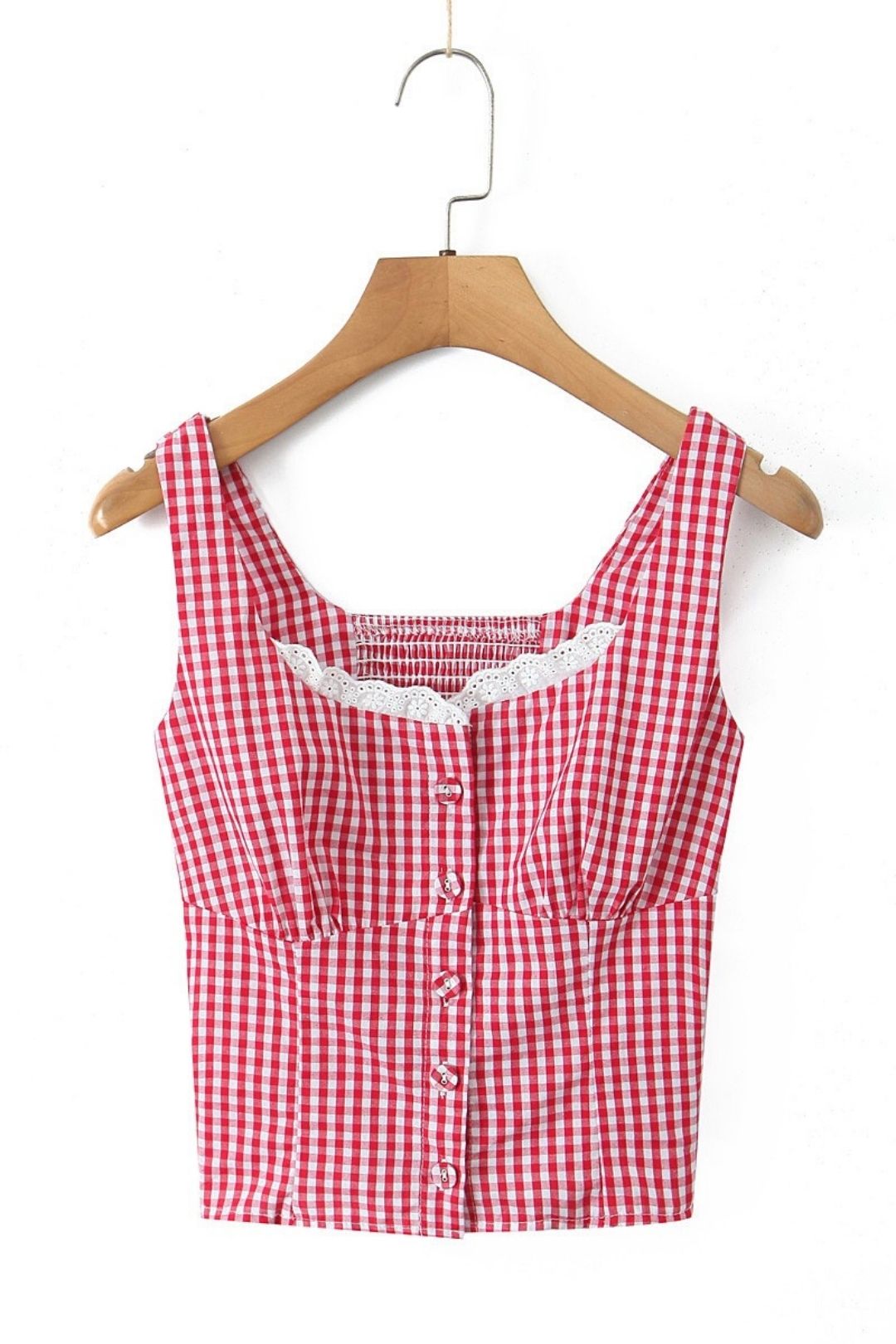 Lace Edge Sleeveless Top Flower Bud Shorts Set