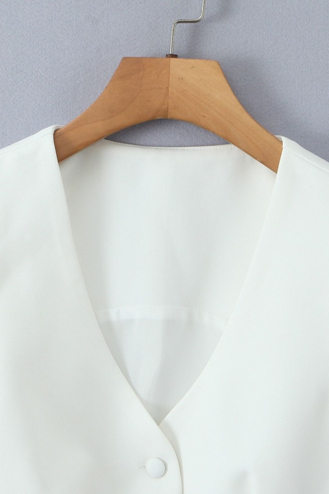 V-neck Sleeveless Button Suit Vest + Pleated Lace-up Skirt