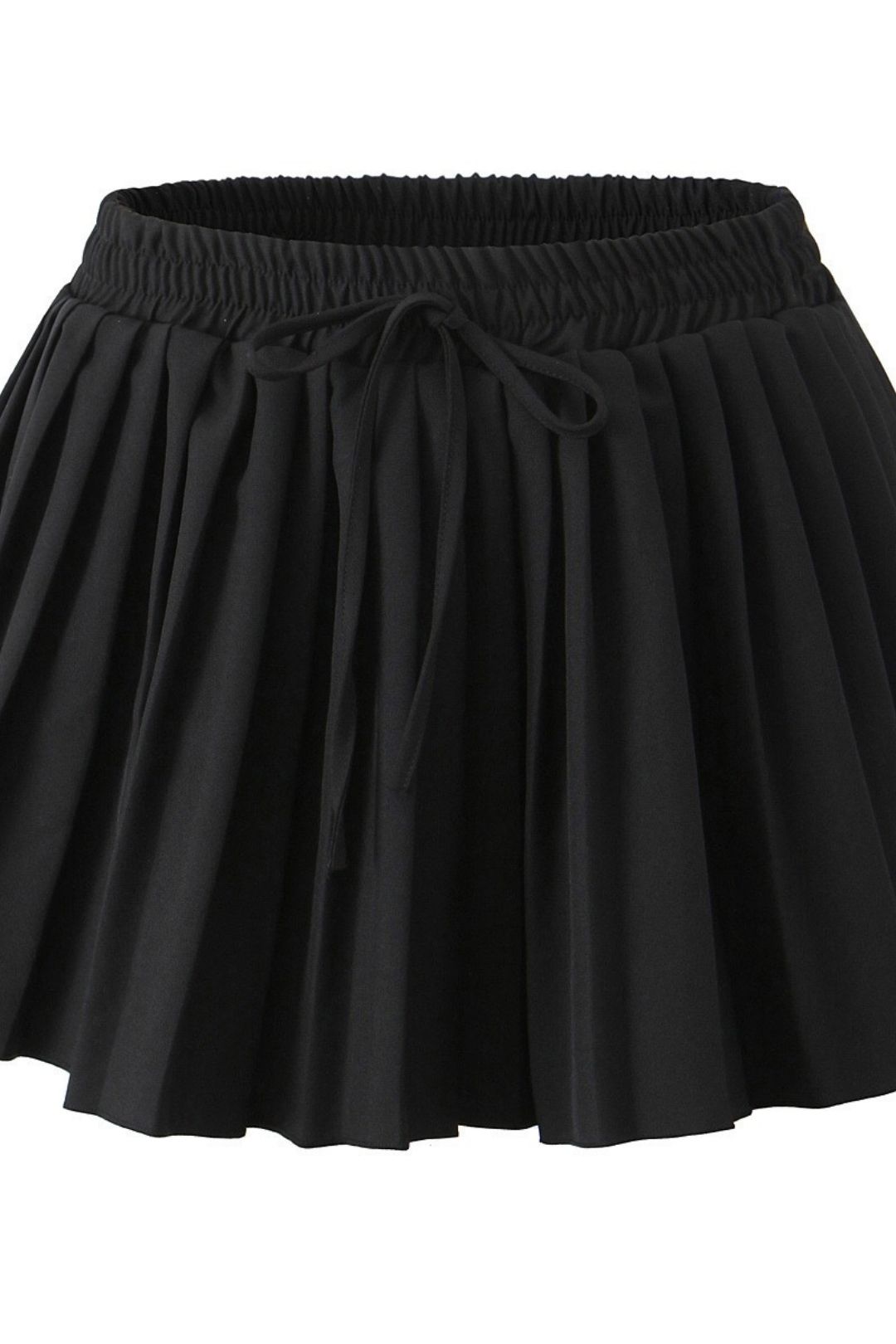 V-neck Sleeveless Button Suit Vest + Pleated Lace-up Skirt