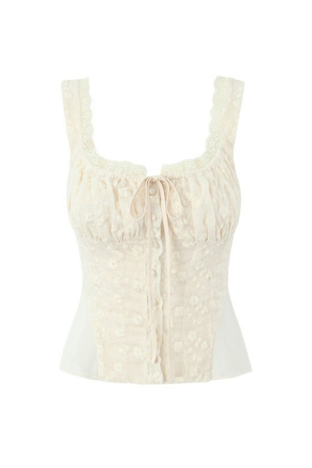 Embroidered Chiffon Patchwork Suit Unique Wood Ear Edge Camisole High Waist Sexy Hip Skirt