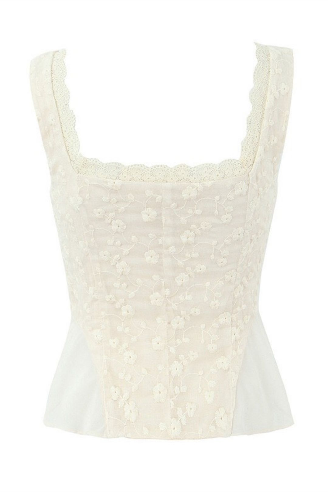 Embroidered Chiffon Patchwork Suit Unique Wood Ear Edge Camisole High Waist Sexy Hip Skirt