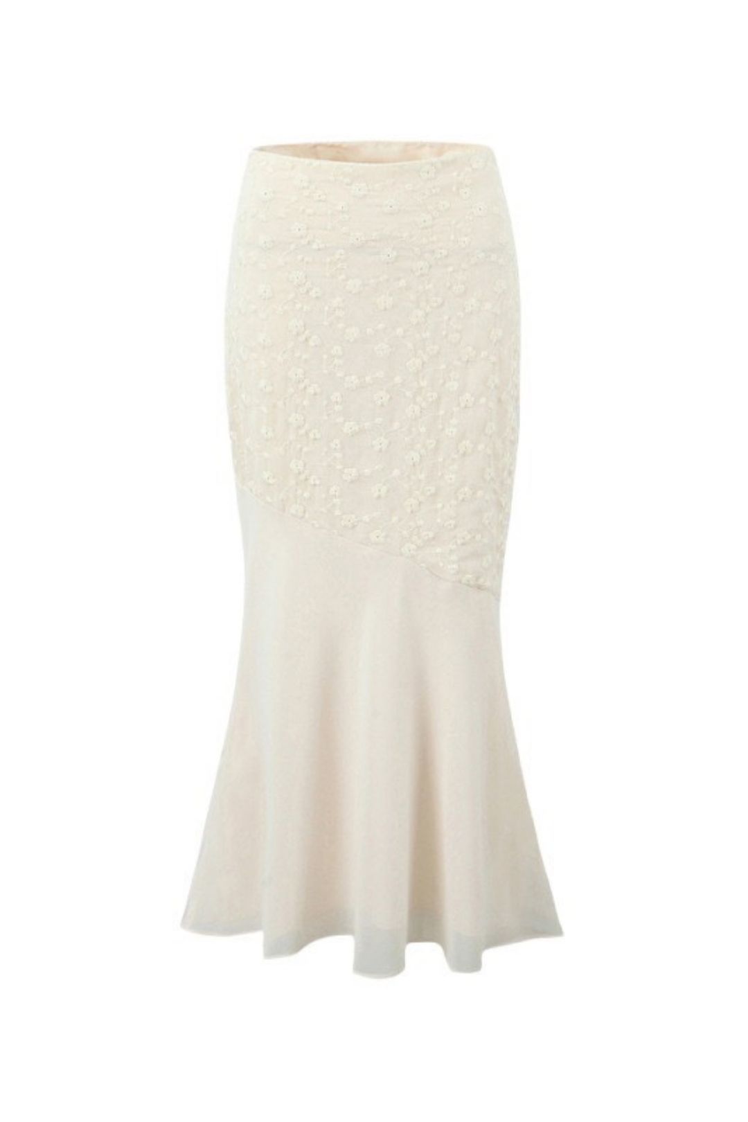 Embroidered Chiffon Patchwork Suit Unique Wood Ear Edge Camisole High Waist Sexy Hip Skirt