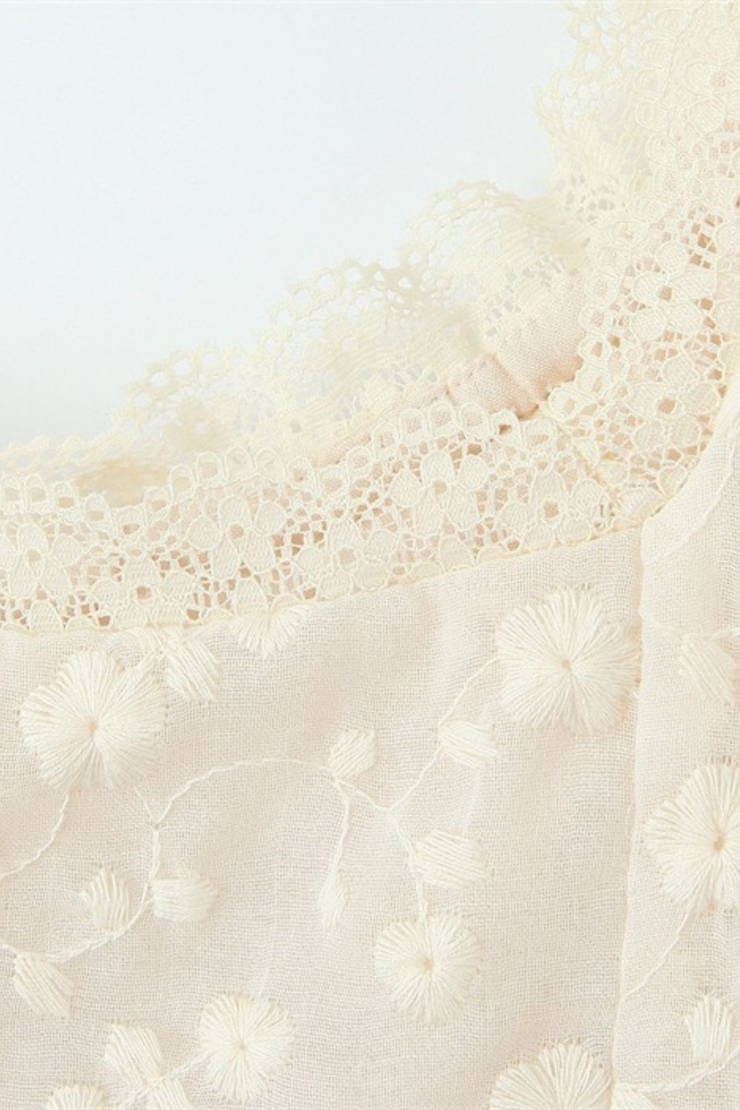 Embroidered Chiffon Patchwork Suit Unique Wood Ear Edge Camisole High Waist Sexy Hip Skirt