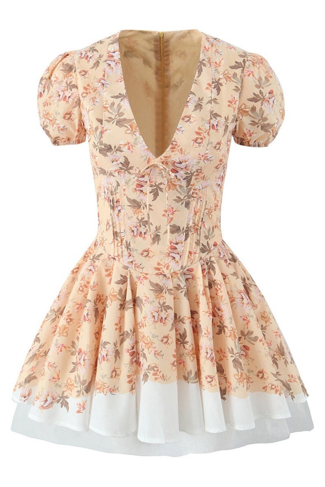 Pastoral Style Printed Mini Dress