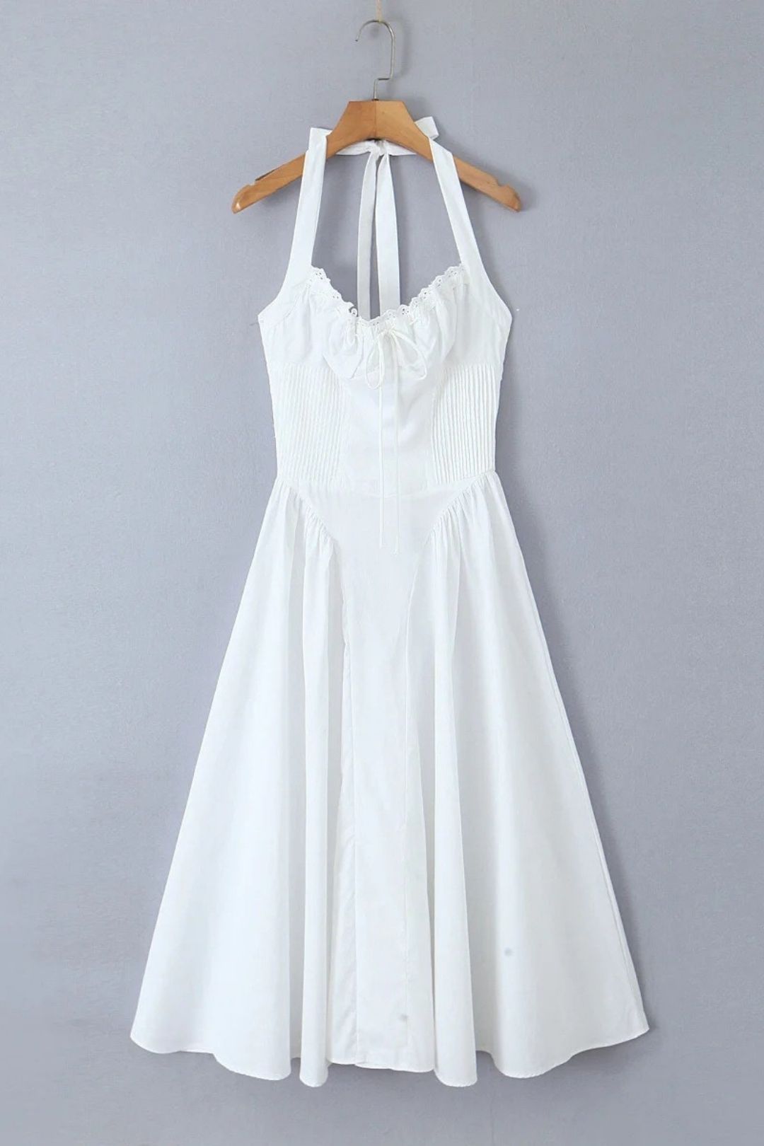 Halter Neck Sexy Backless Midi Dress