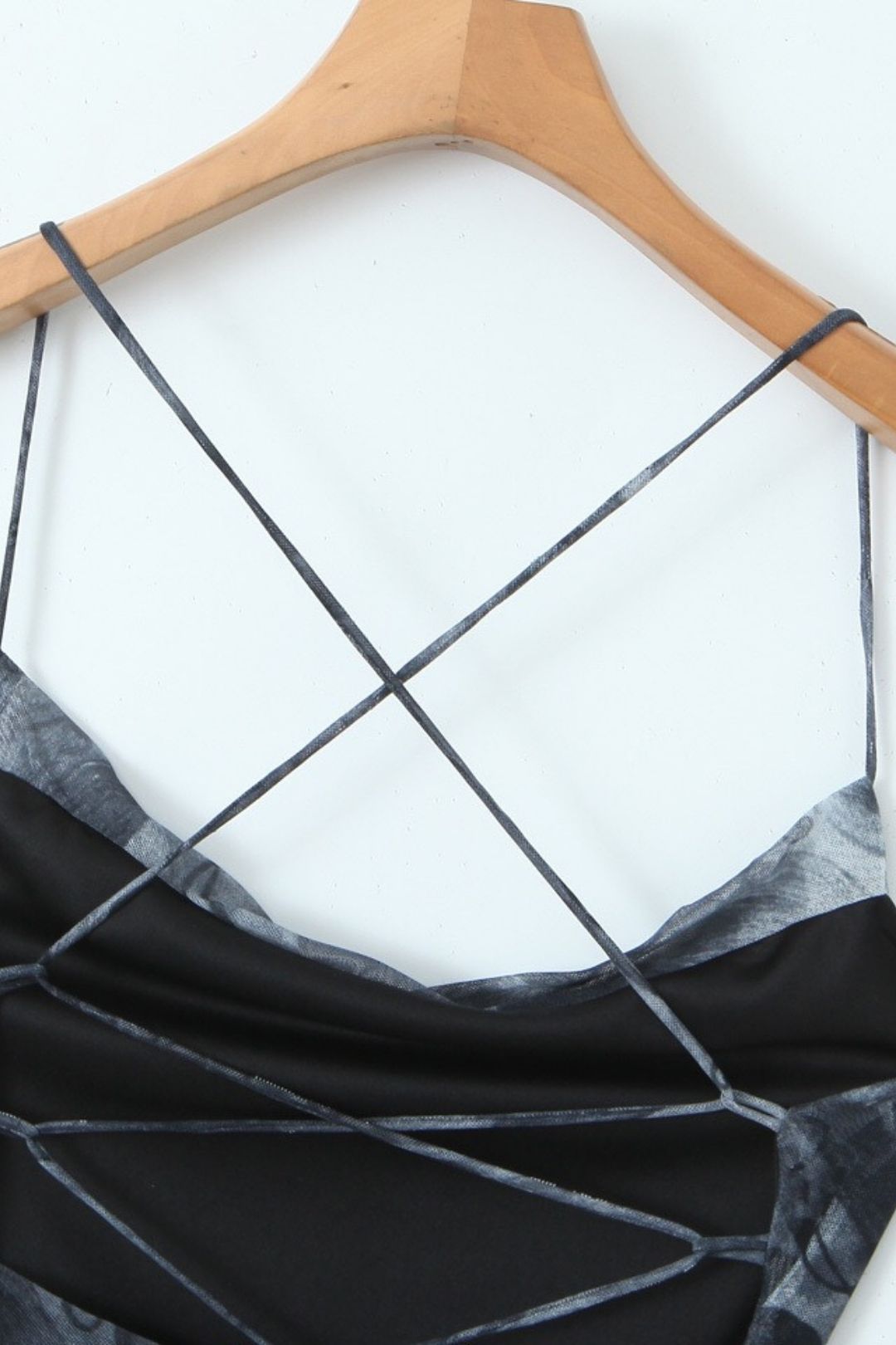 Retro Printed Mesh Ultra-Short Dress