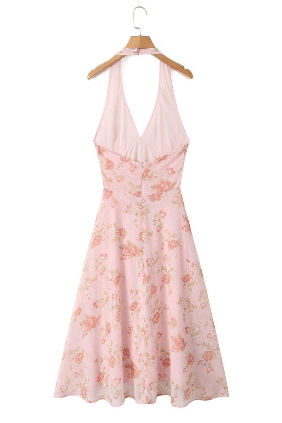 Ins Style Sexy Slim Halter Neck Mid-length Dress