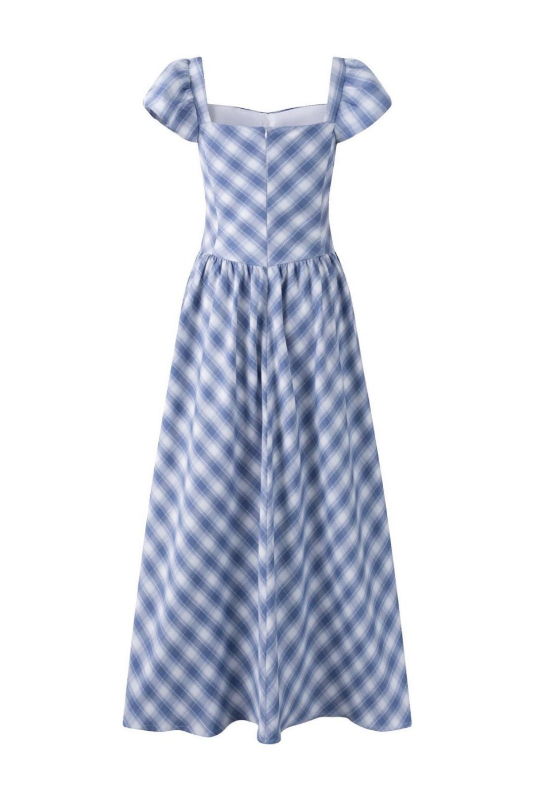 Plaid Yarn-dyed Chic Sleeve Dress