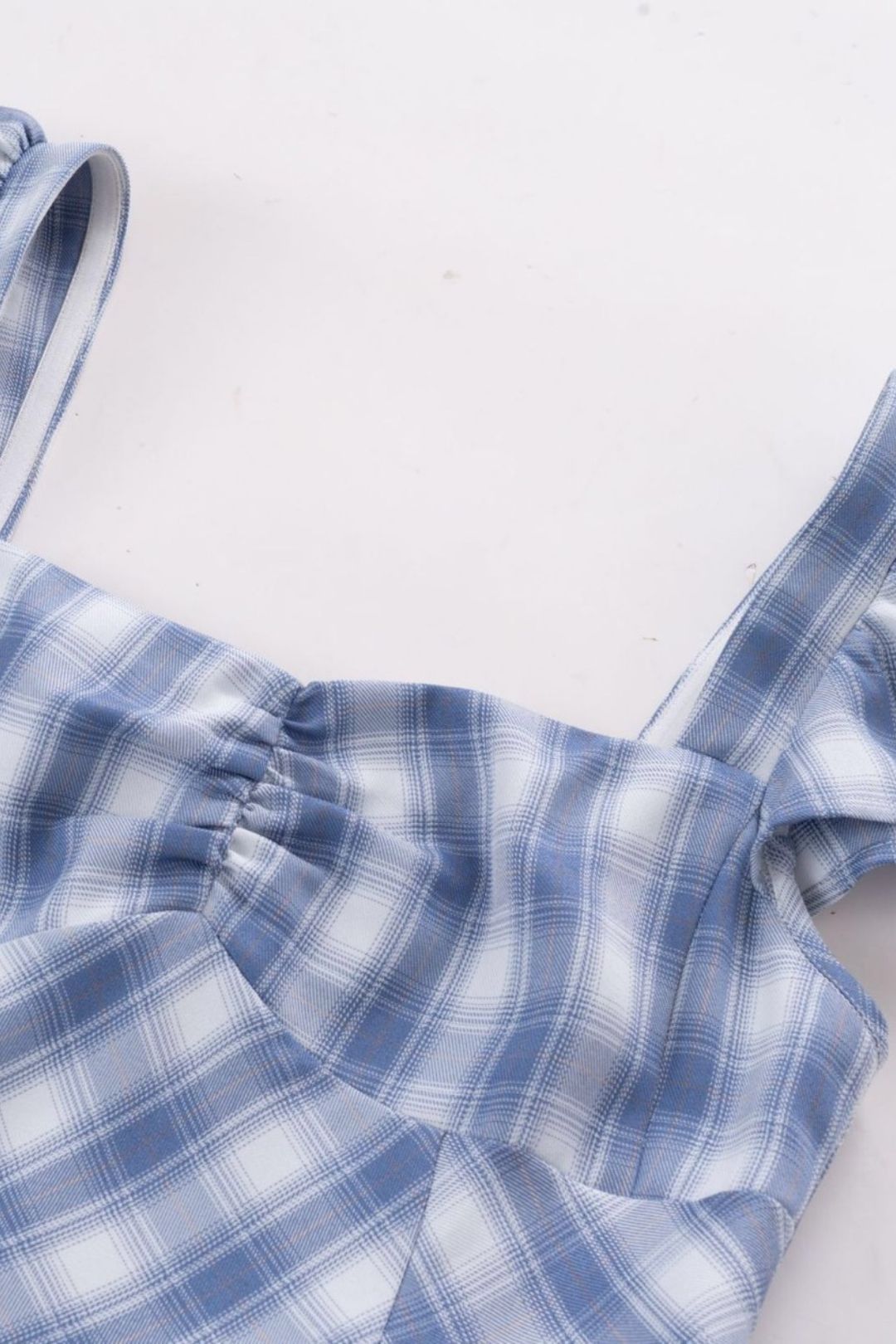 Plaid Yarn-dyed Chic Sleeve Dress