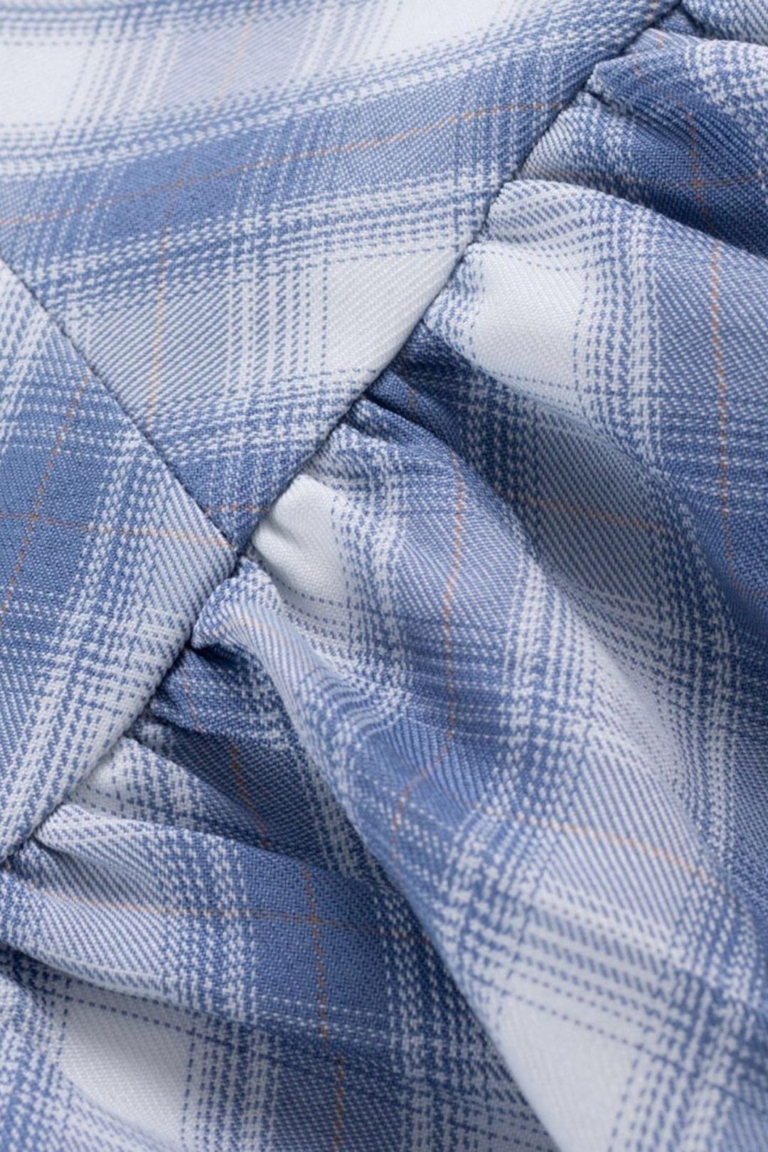 Plaid Yarn-dyed Chic Sleeve Dress