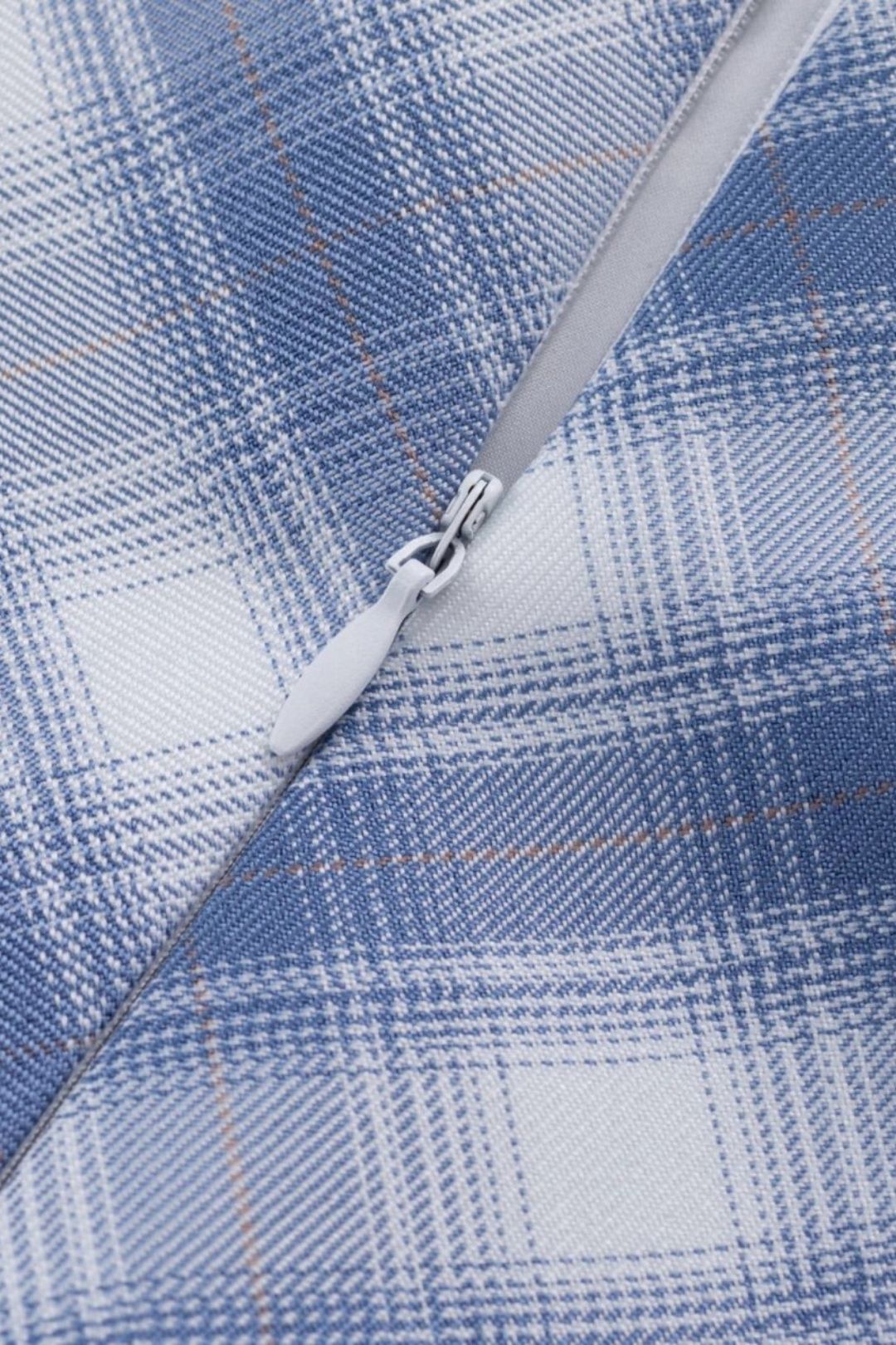 Plaid Yarn-dyed Chic Sleeve Dress