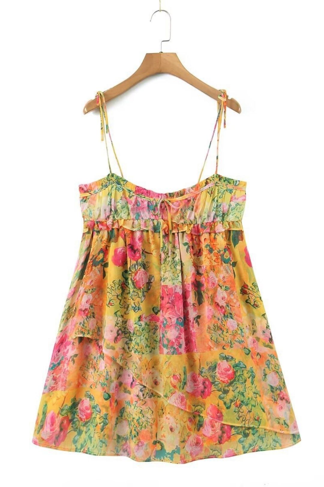 French Girls Ruffle Mini Dress