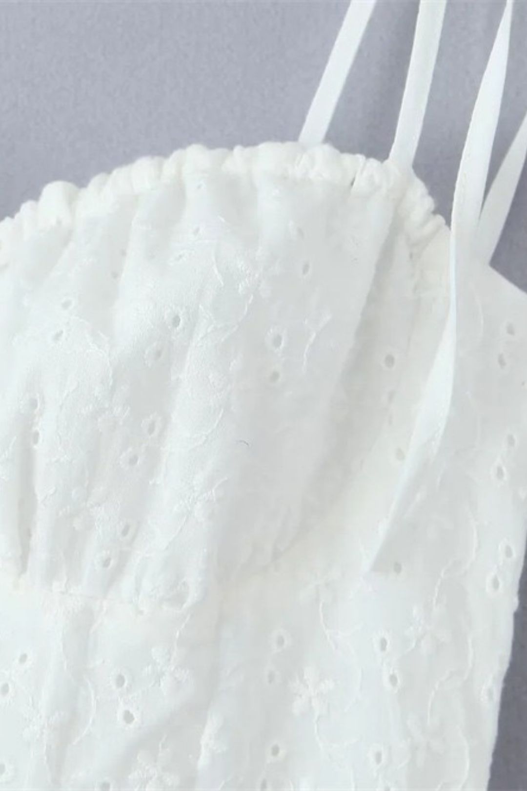 Chic Embroidered Suspender Dress