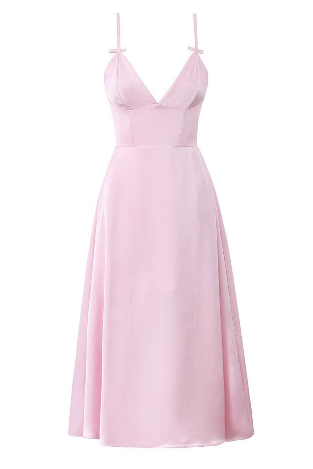 Sweet Pink Sexy Slim Backless Mid-length Dress