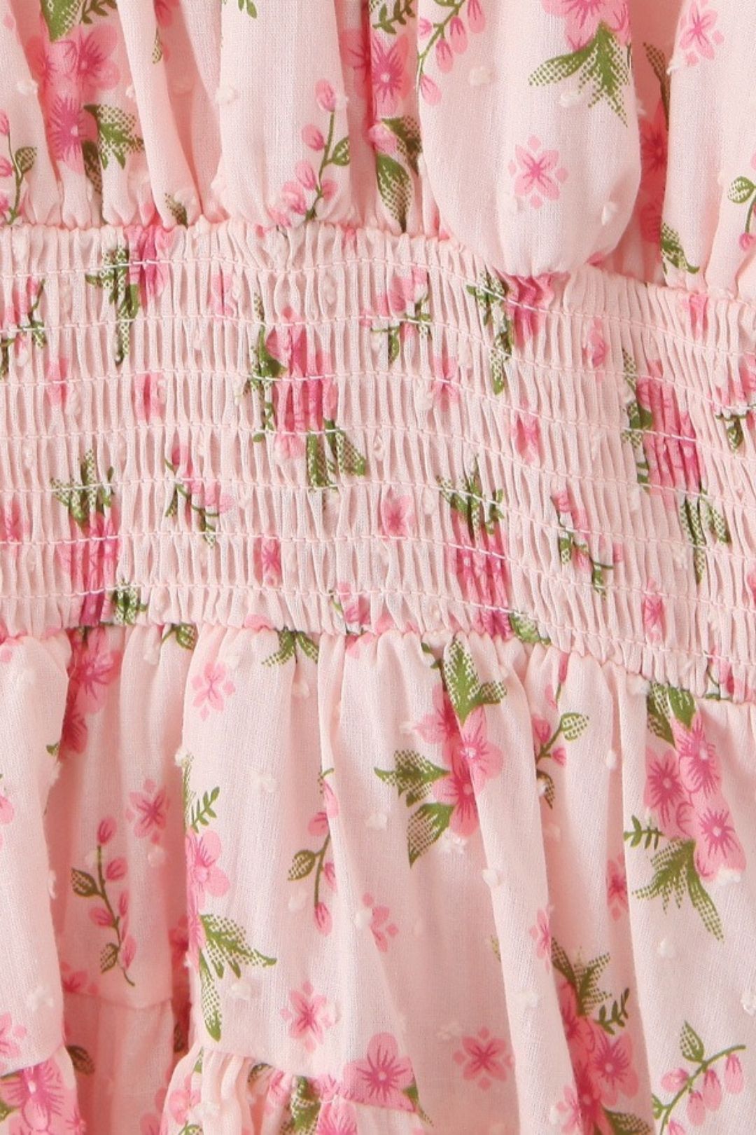 Sweet Floral Print Chic One-shoulder Waist Short Dress