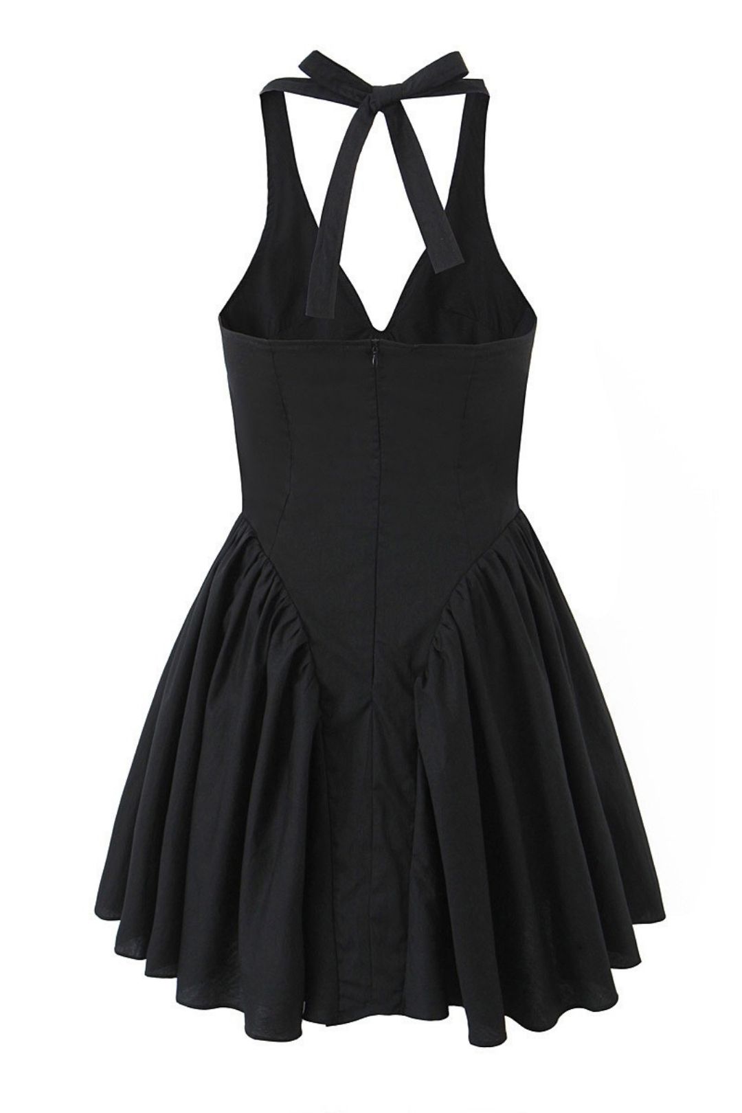 Backless Puffy Mini Dress