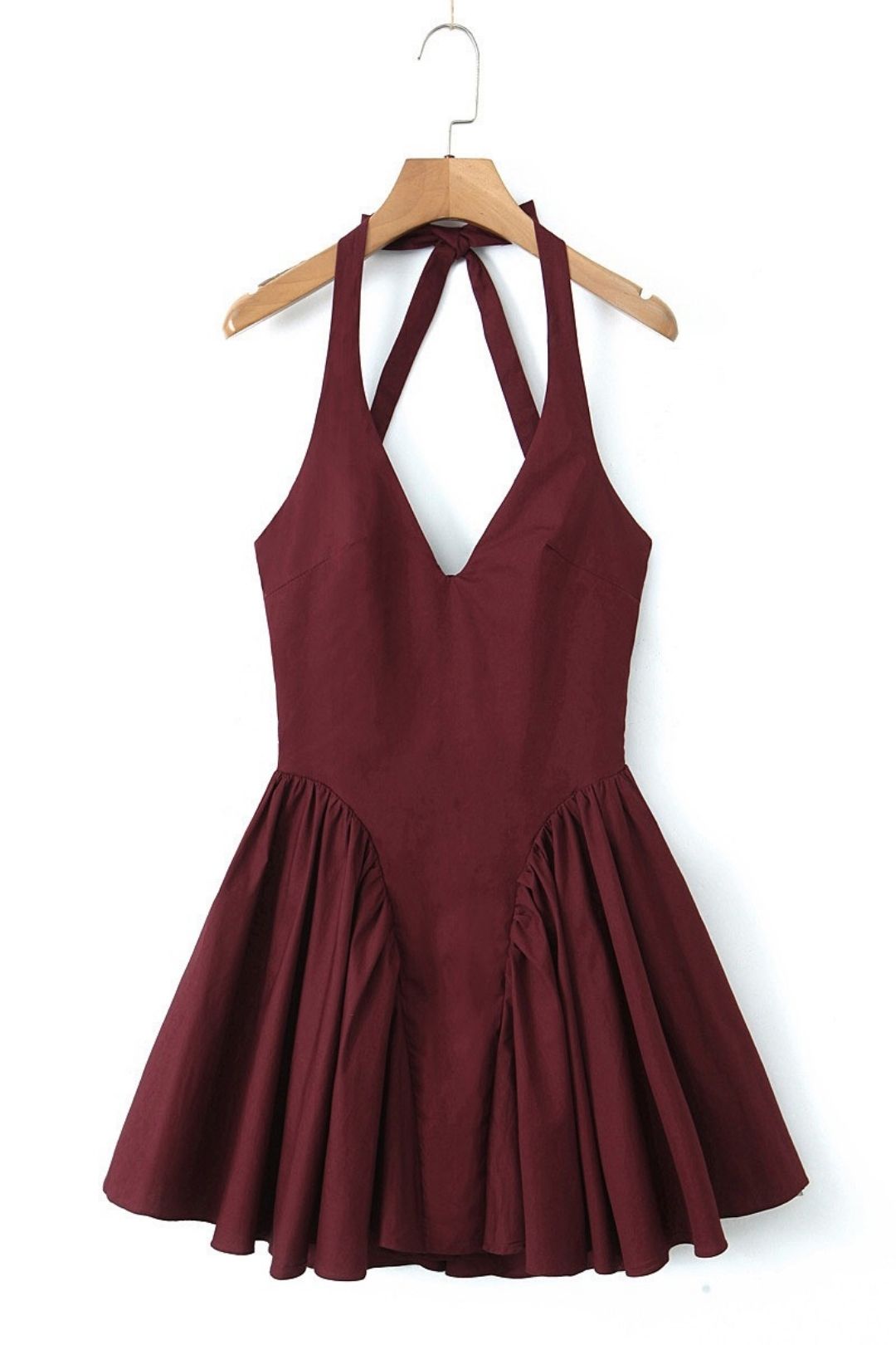 Backless Puffy Mini Dress